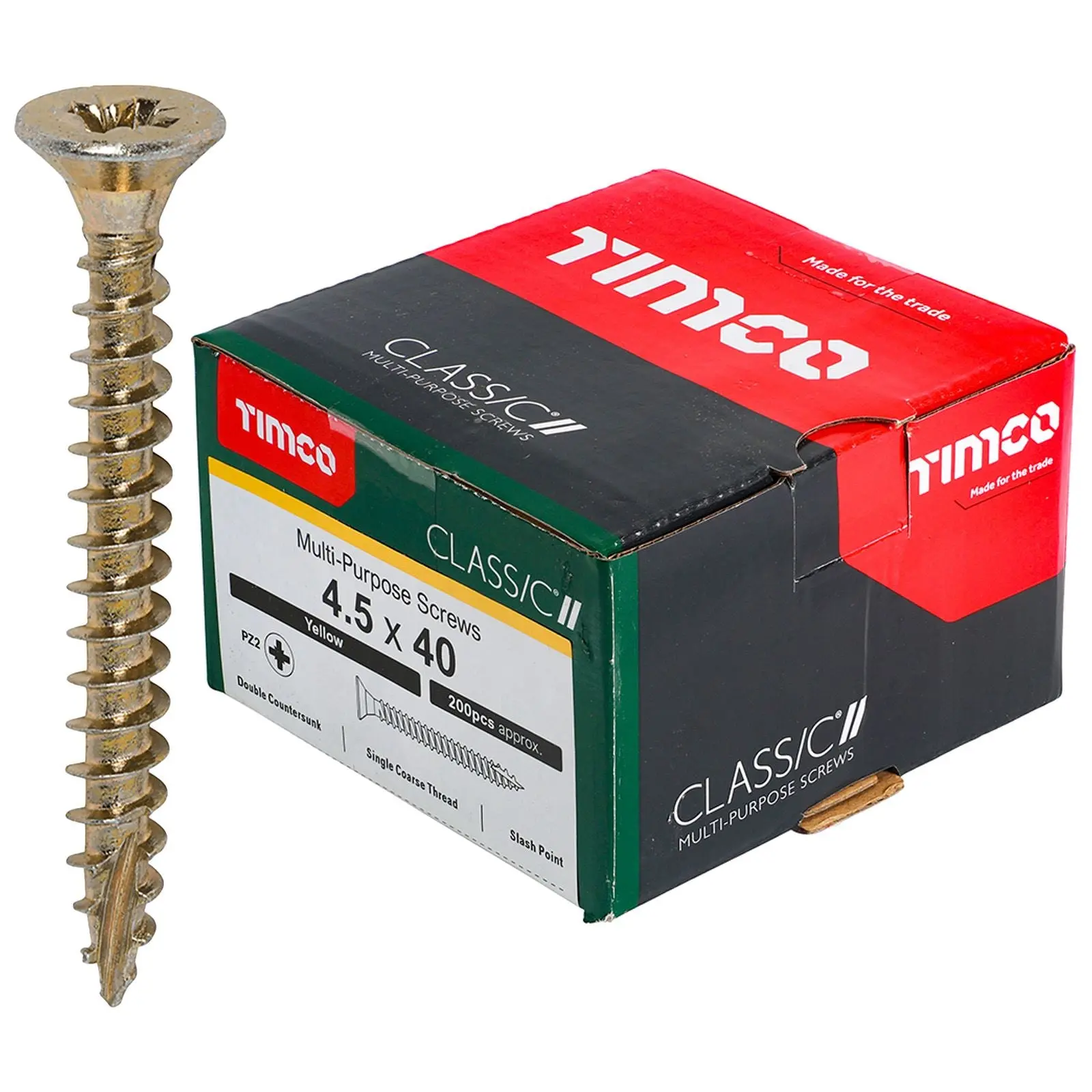 TIMCO Classic Multi Purpose Screws Pozi Head Double Countersunk Yellow Boxed - Choose Size - Image 42