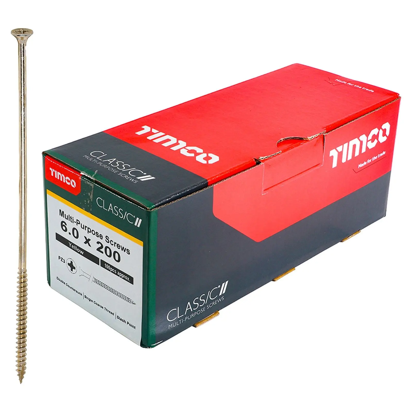 TIMCO Classic Multi Purpose Screws Pozi Head Double Countersunk Yellow Boxed - Choose Size - Image 5