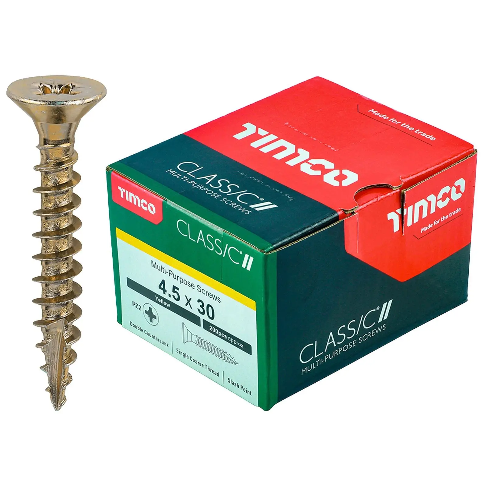 TIMCO Classic Multi Purpose Screws Pozi Head Double Countersunk Yellow Boxed - Choose Size - Image 53