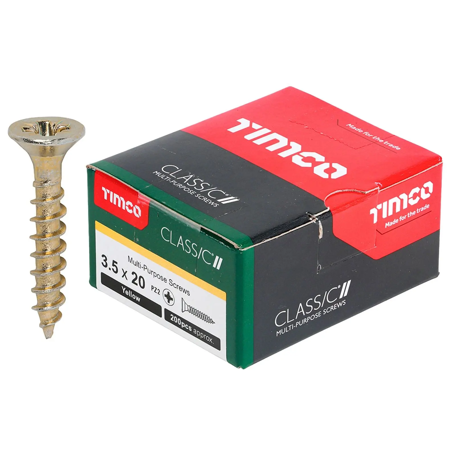 TIMCO Classic Multi Purpose Screws Pozi Head Double Countersunk Yellow Boxed - Choose Size - Image 56