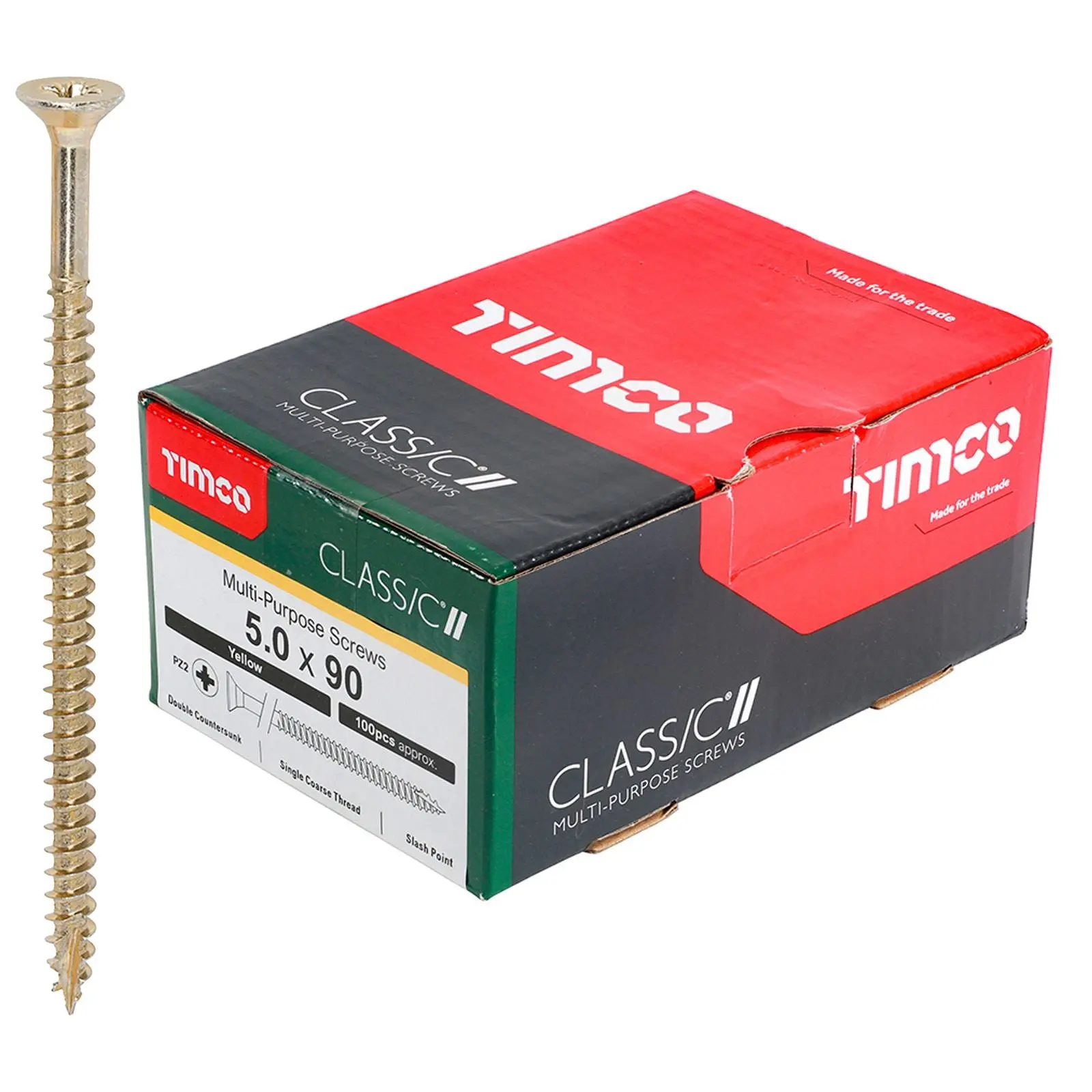 TIMCO Classic Multi Purpose Screws Pozi Head Double Countersunk Yellow Boxed - Choose Size - Image 57