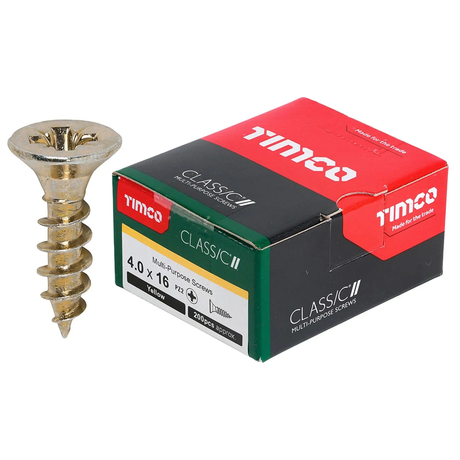 TIMCO Classic Multi Purpose Screws Pozi Head Double Countersunk Yellow Boxed - Choose Size - Image 6