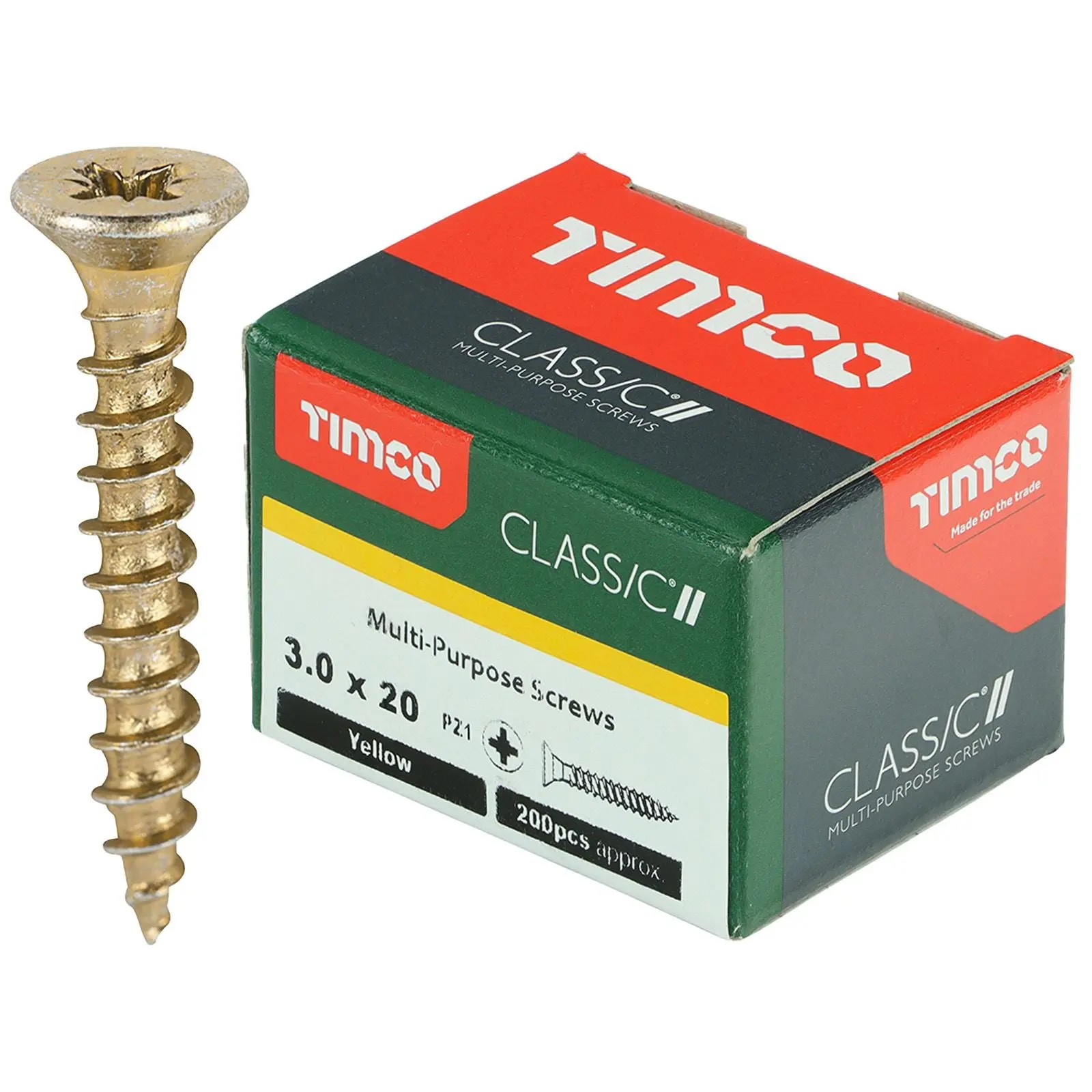 TIMCO Classic Multi Purpose Screws Pozi Head Double Countersunk Yellow Boxed - Choose Size - Image 60