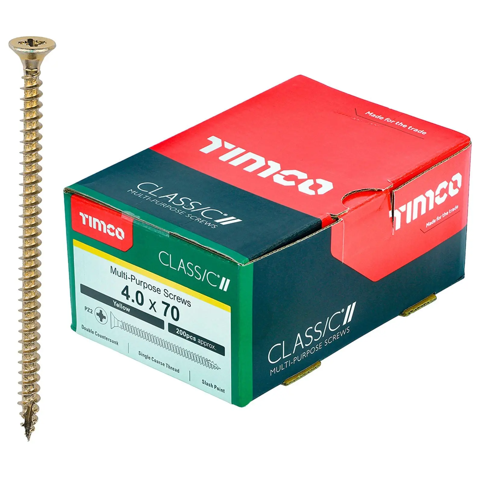 TIMCO Classic Multi Purpose Screws Pozi Head Double Countersunk Yellow Boxed - Choose Size - Image 63