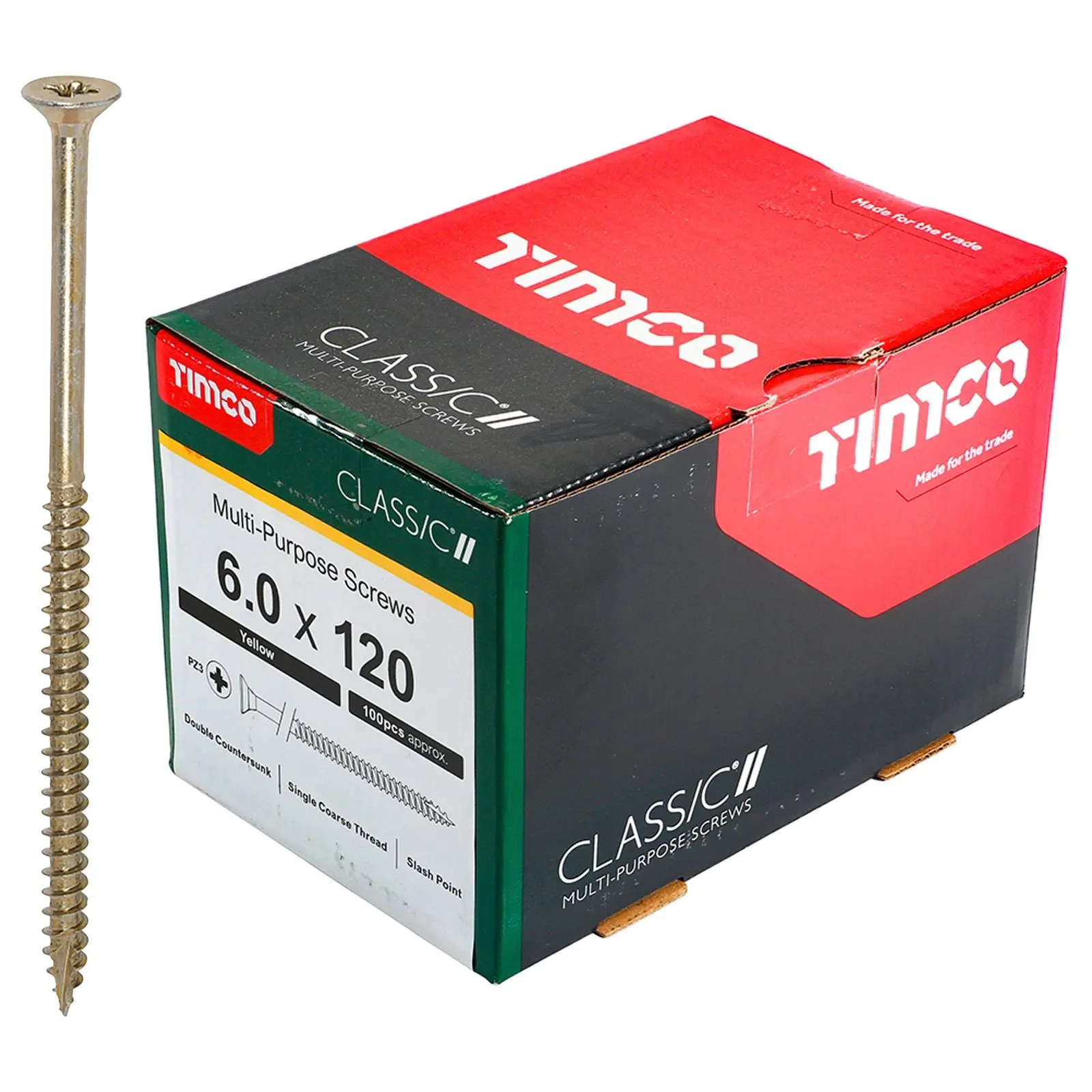 TIMCO Classic Multi Purpose Screws Pozi Head Double Countersunk Yellow Boxed - Choose Size - Image 67