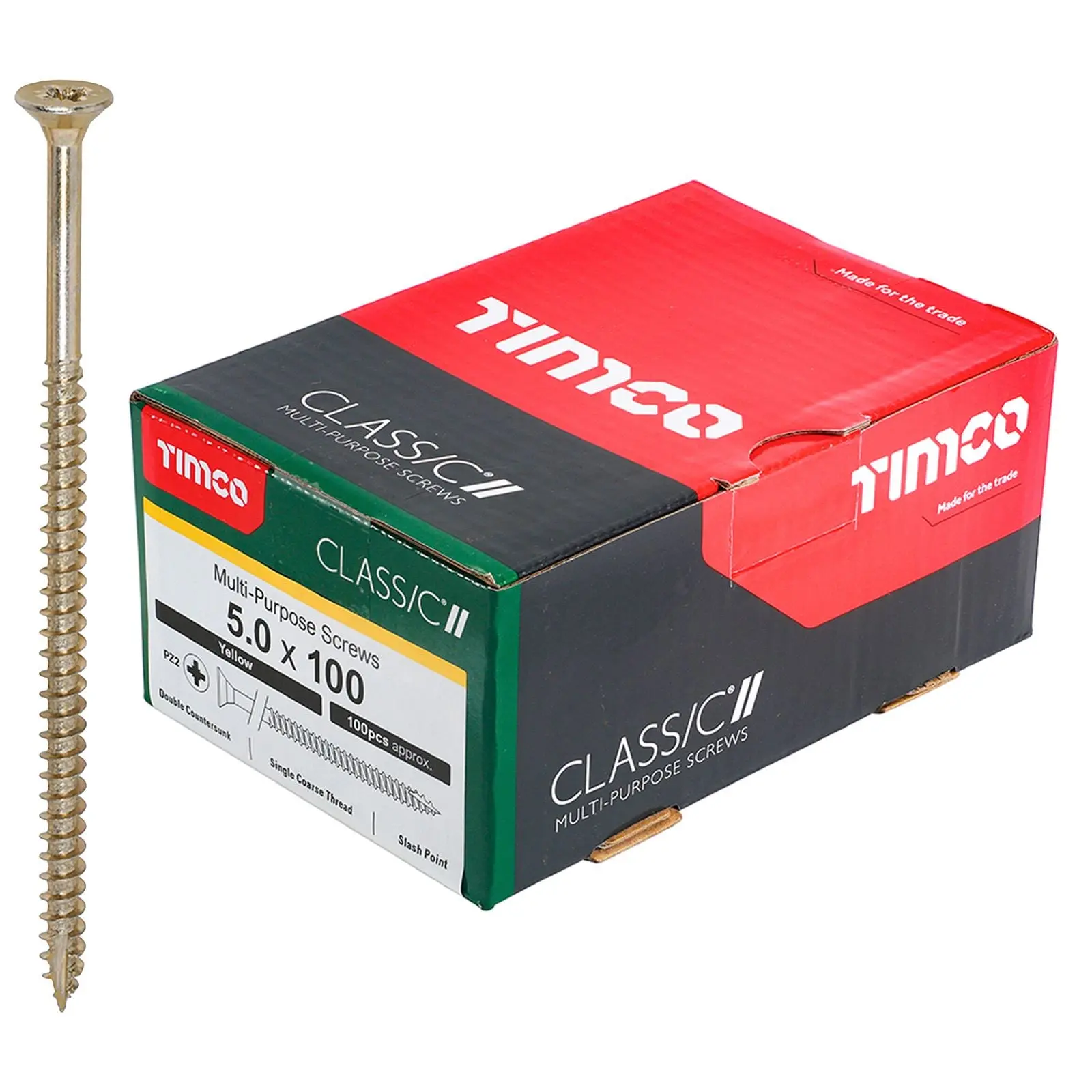 TIMCO Classic Multi Purpose Screws Pozi Head Double Countersunk Yellow Boxed - Choose Size - Image 69