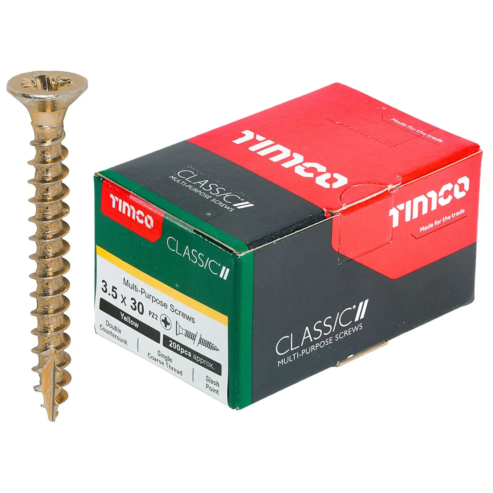 TIMCO Classic Multi Purpose Screws Pozi Head Double Countersunk Yellow Boxed - Choose Size - Image 7