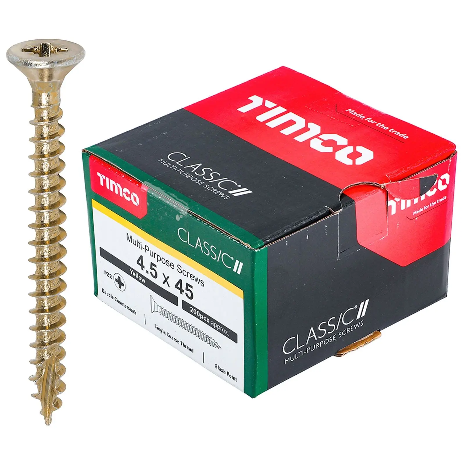 TIMCO Classic Multi Purpose Screws Pozi Head Double Countersunk Yellow Boxed - Choose Size - Image 8