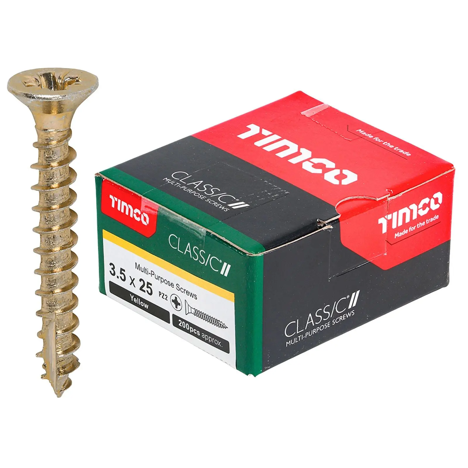 TIMCO Classic Multi Purpose Screws Pozi Head Double Countersunk Yellow Boxed - Choose Size - Image 9