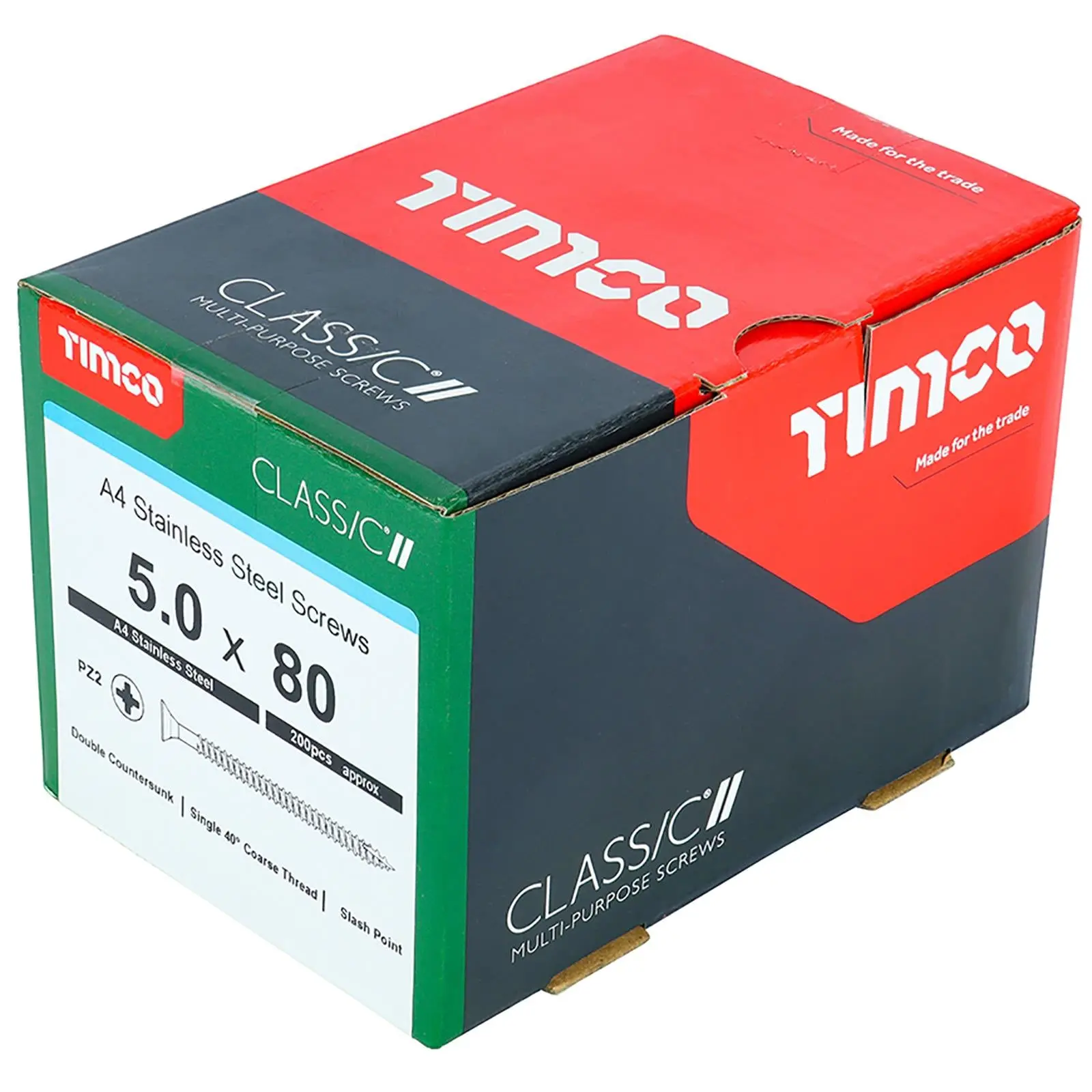 TIMCO Classic Wood Screw A4 Stainless Steel Countersunk Multi Purpose - Image 3