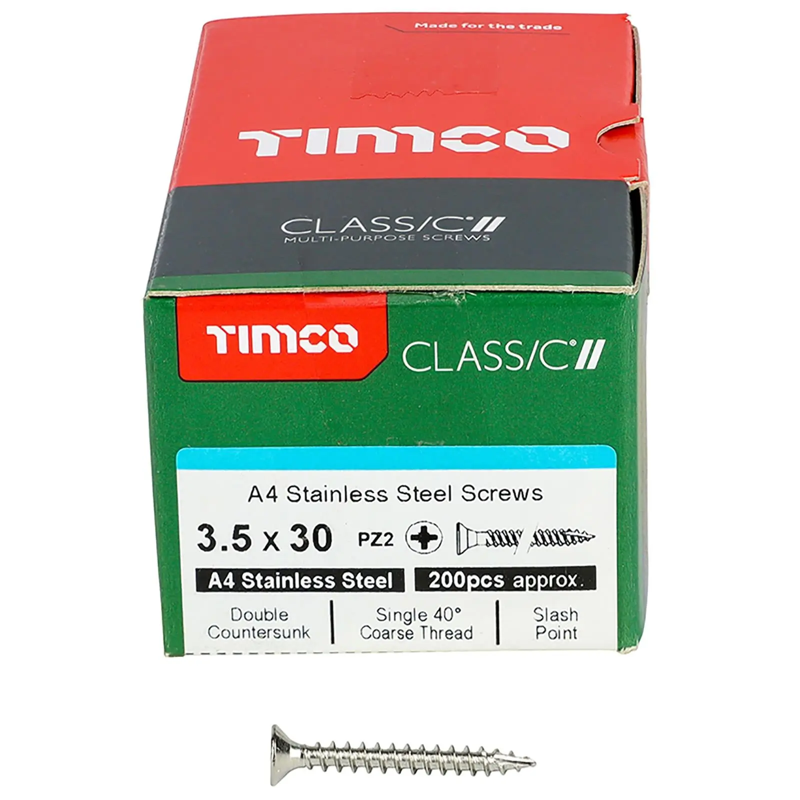 TIMCO Classic Wood Screw A4 Stainless Steel Countersunk Multi Purpose - Image 4