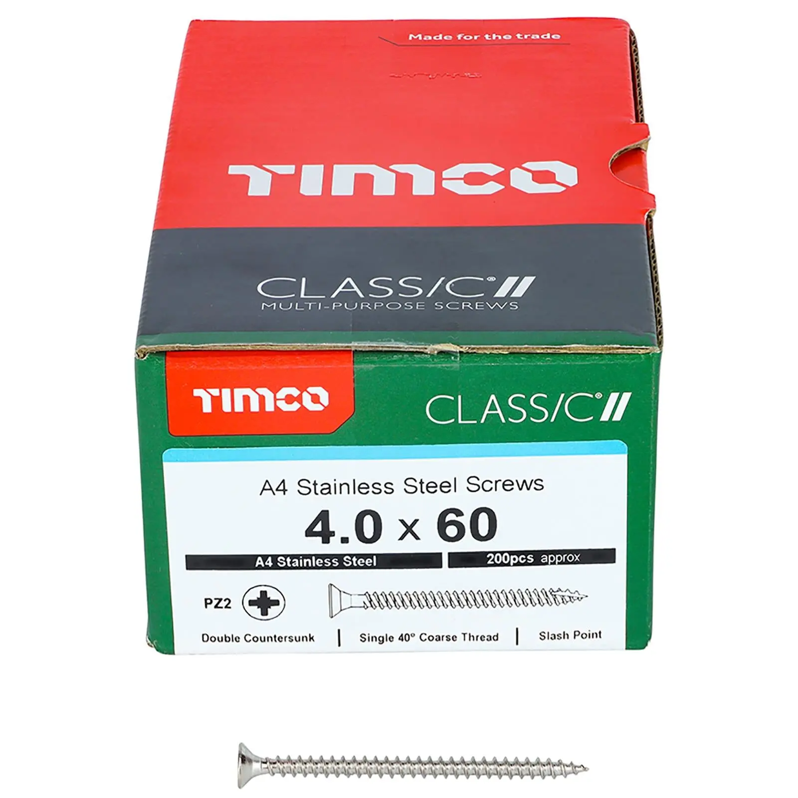 TIMCO Classic Wood Screw A4 Stainless Steel Countersunk Multi Purpose - Image 7