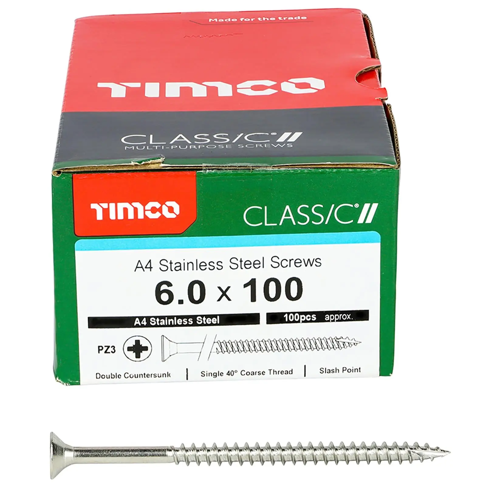 TIMCO Classic Wood Screw A4 Stainless Steel Countersunk Multi Purpose - Image 8
