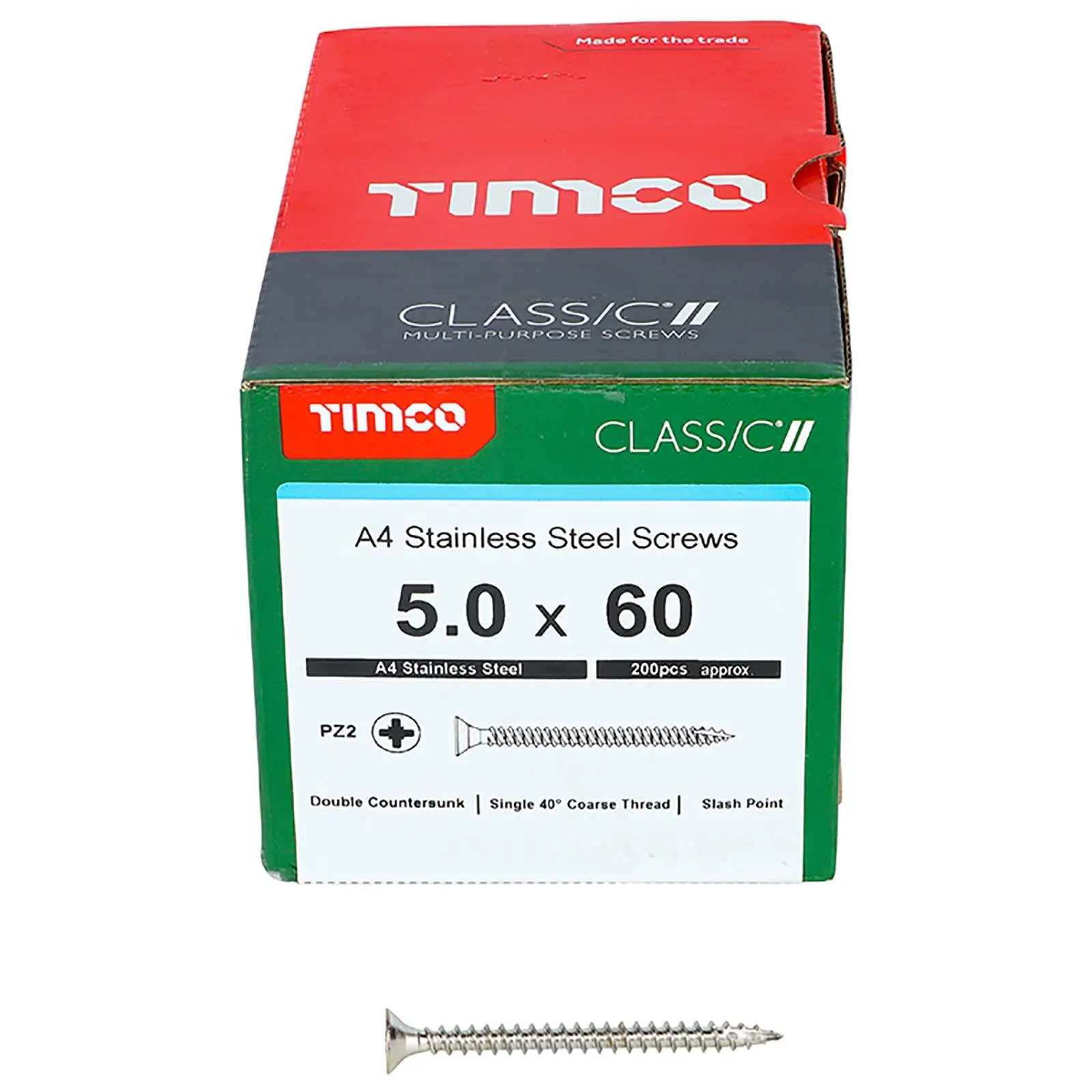 TIMCO Classic Wood Screw A4 Stainless Steel Countersunk Multi Purpose - Image 9