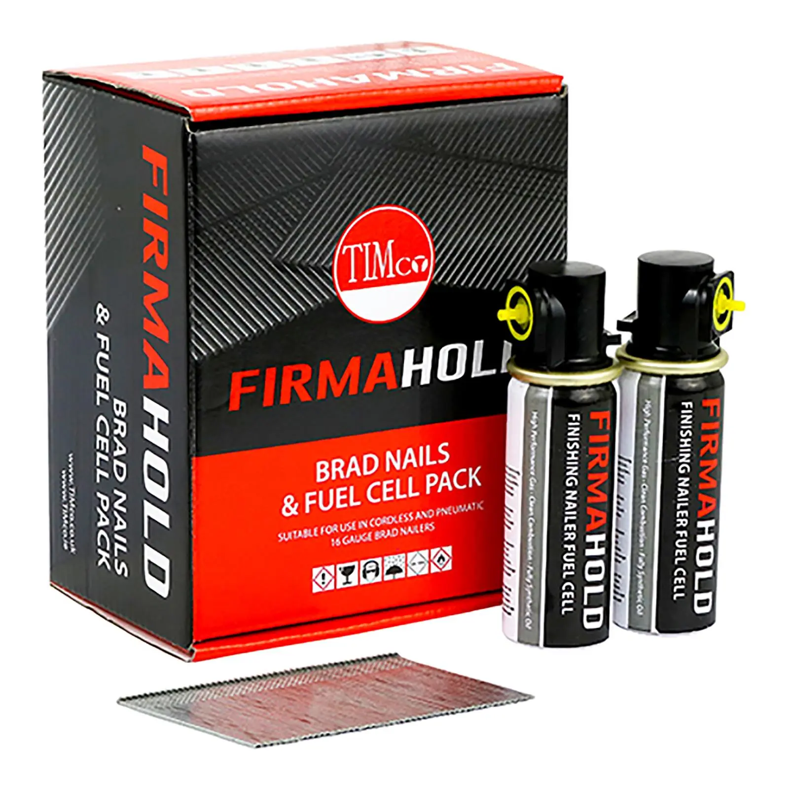 TIMCO FirmaHold Angled Brads Galvanised with 2 Gas Fuel Cells 16 Gauge 2000 Nails