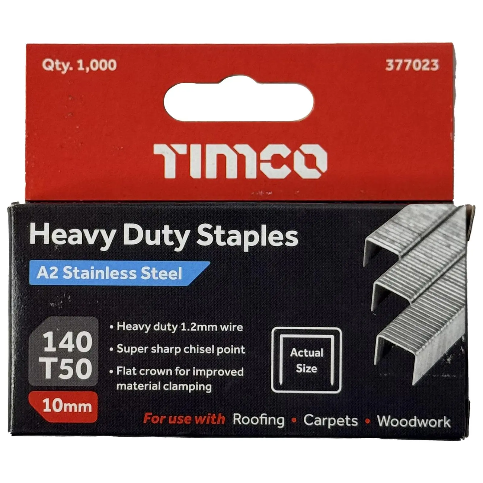 TIMCO Heavy Duty Staples A2 Stainless Steel 1000 Staples Type 140 T50 - Choose Size - Image 7