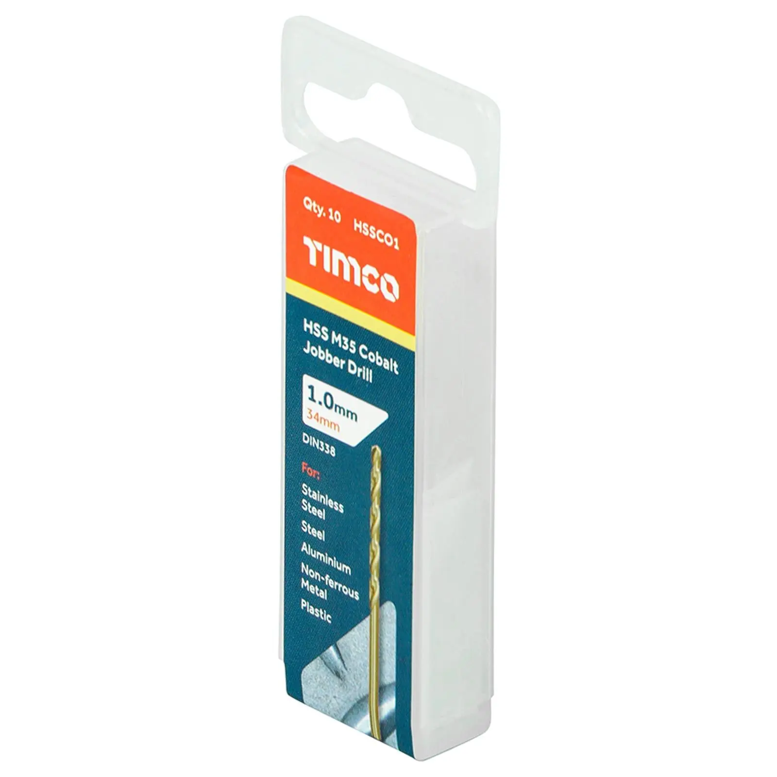 TIMCO HSS Cobalt Jobber Metal Drill Bits M35 Tube DIN338 1-13mm - Choose Size - Image 3