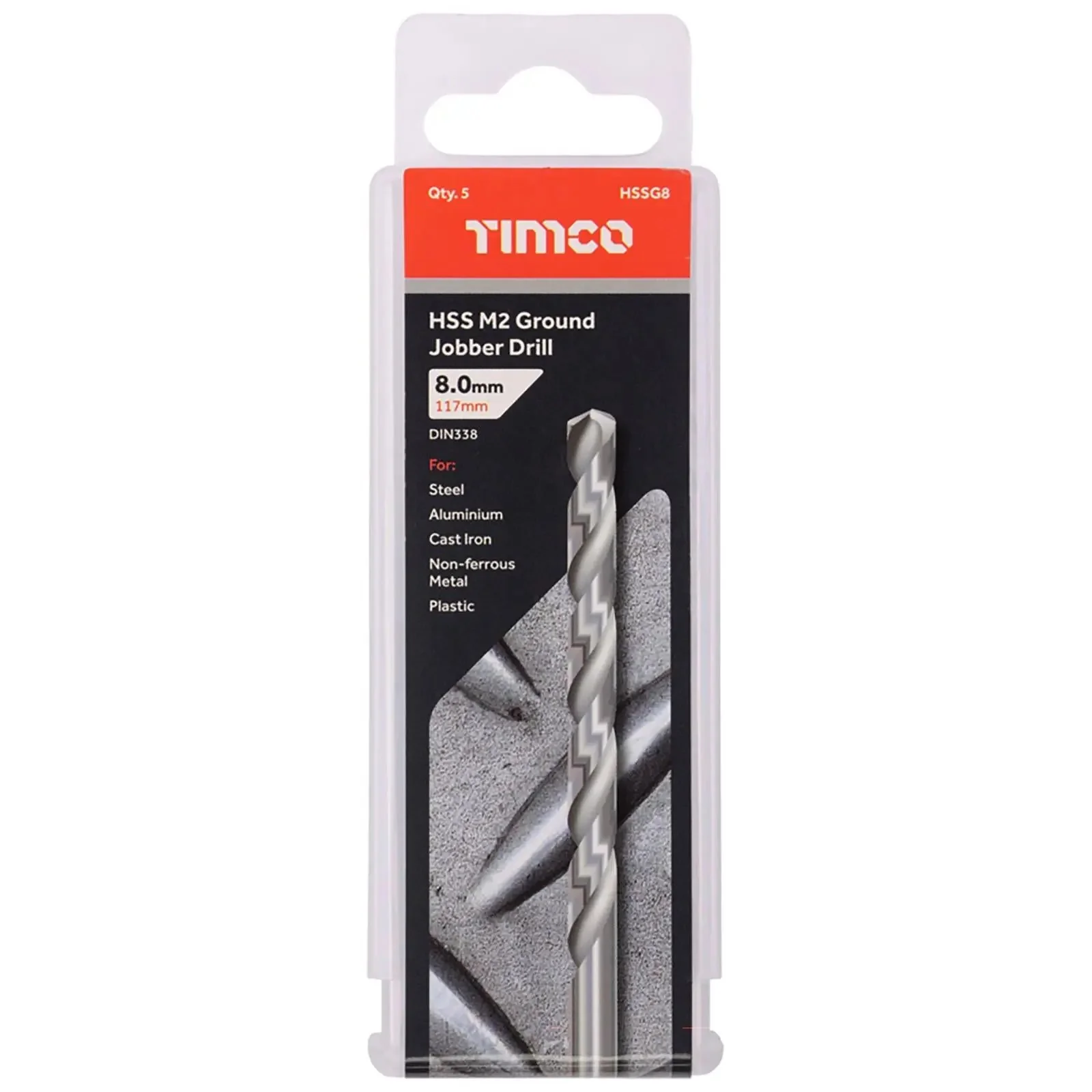 TIMCO HSS Drill Bits M2 Ground Jobber Drill Bit Pack DIN338 - Choose Size - Image 20