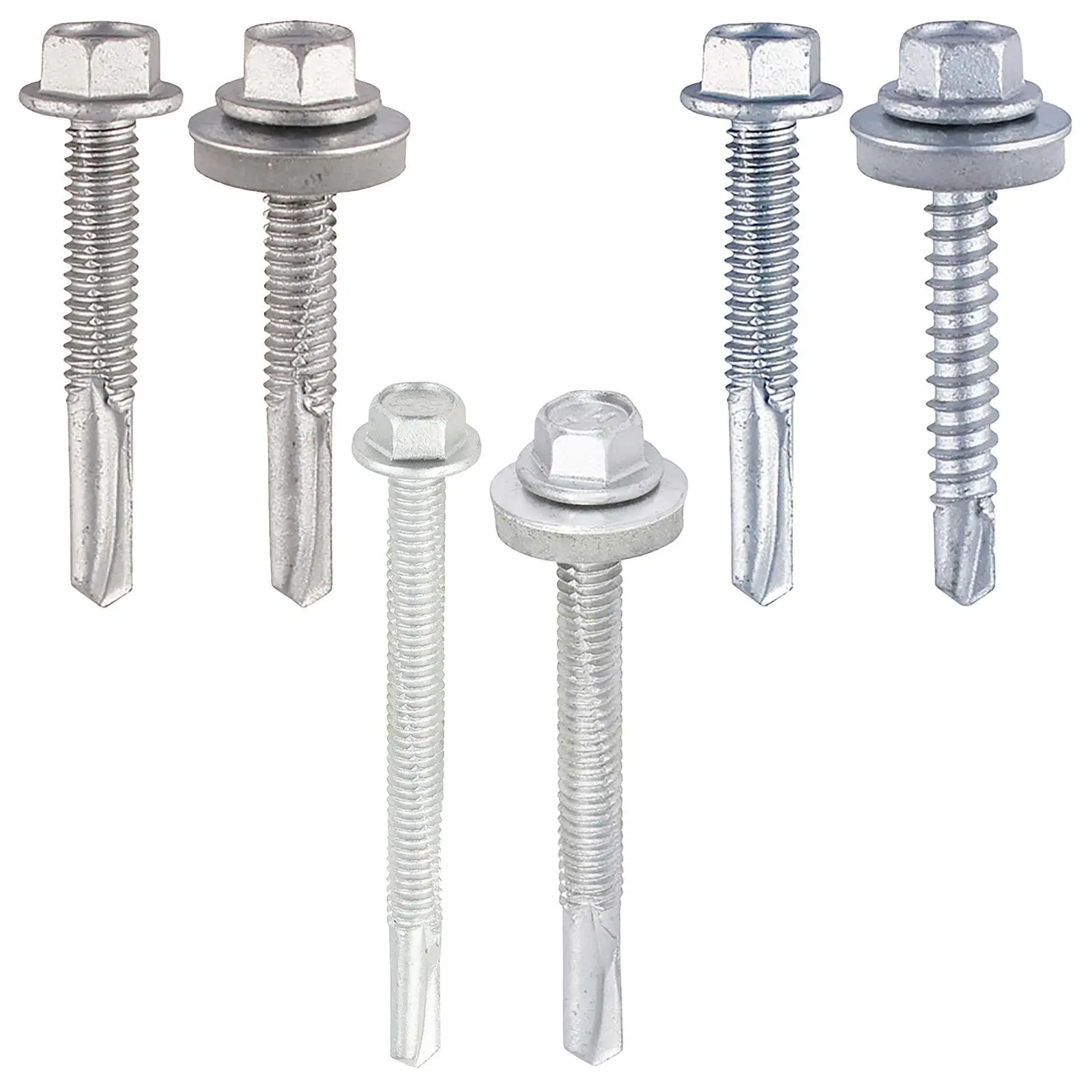 TIMCO Self Drilling Construction Screw for Heavy Section Steel with or without EPDM Washer Bi-Metal Exterior Zinc -Choose Size