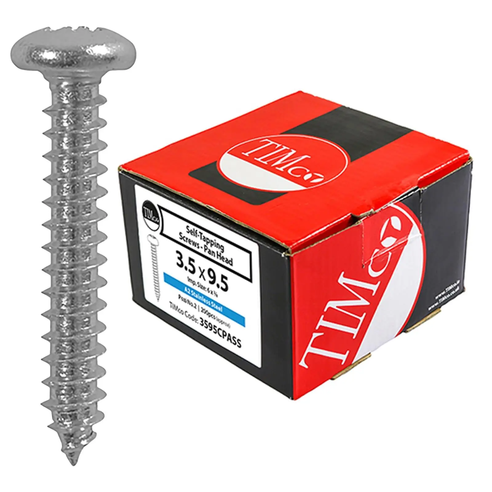 TIMCO Self Tapping Drilling Screws A2 Stainless Steel Pan Head Pozi Boxed - Choose Size - Image 3