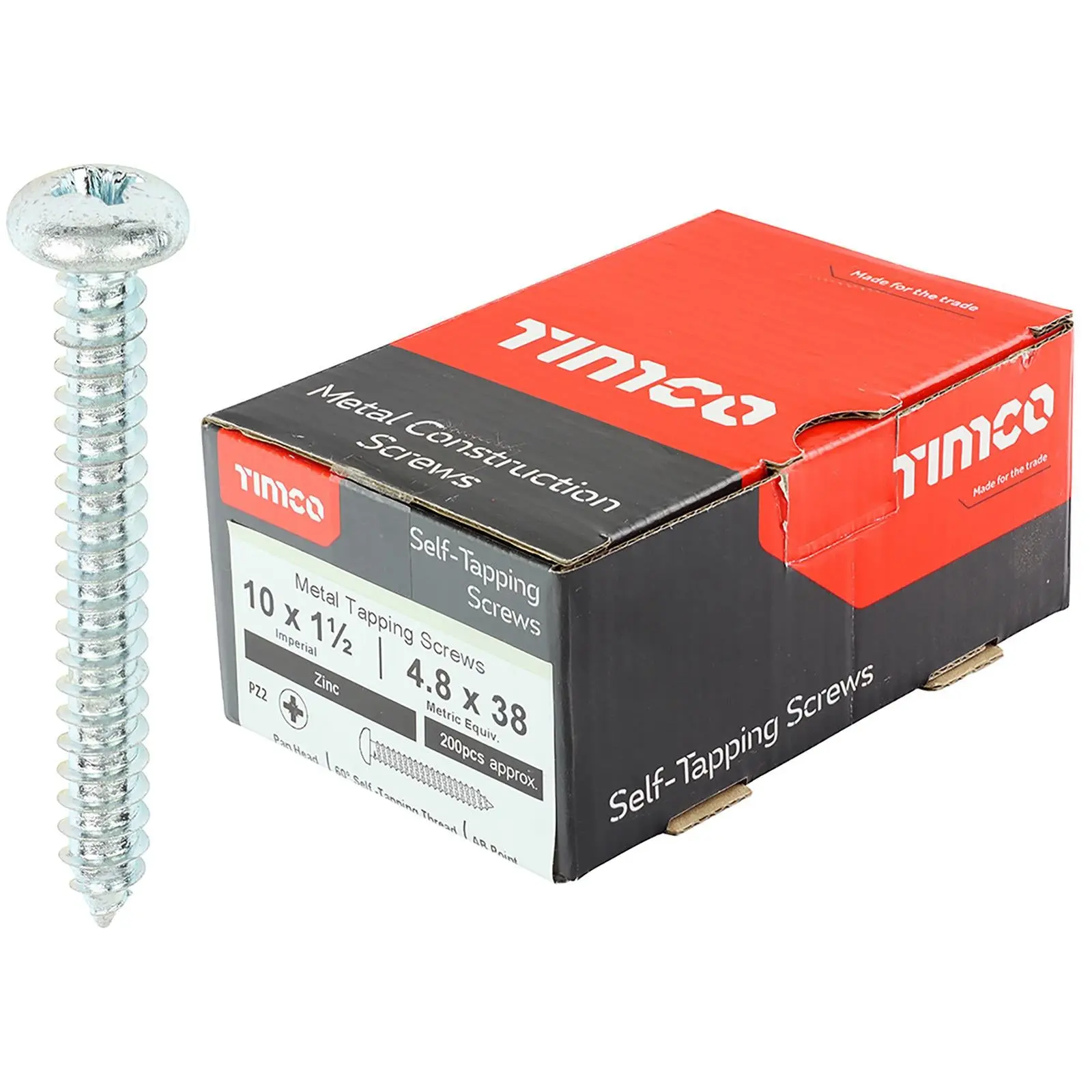 TIMCO Self Tapping Screws Pan Head Zinc Pozi - Choose Size - Image 19
