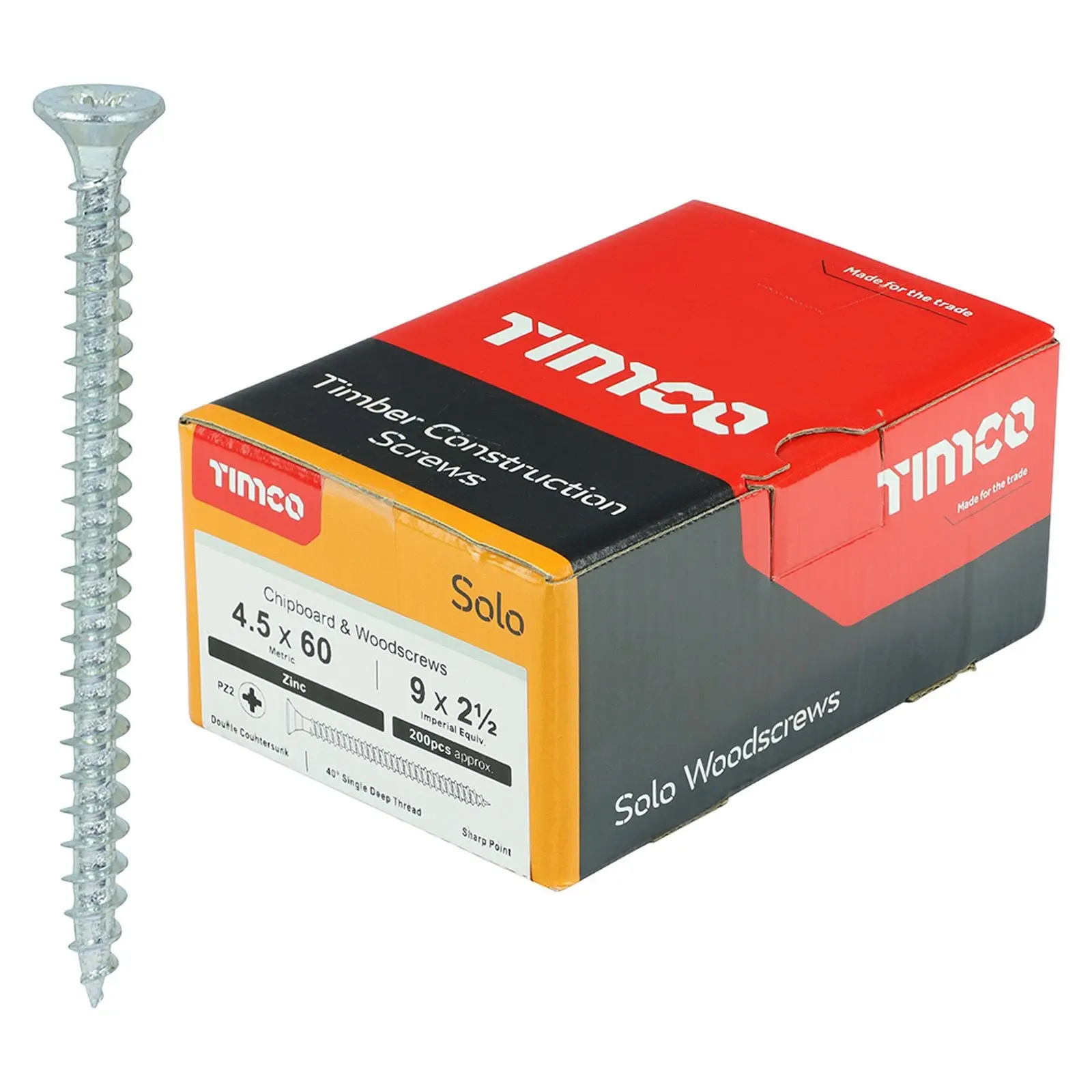 TIMCO SOLO Wood Screws Zinc Double Countersunk Pozi Boxed - Choose Size - Image 10