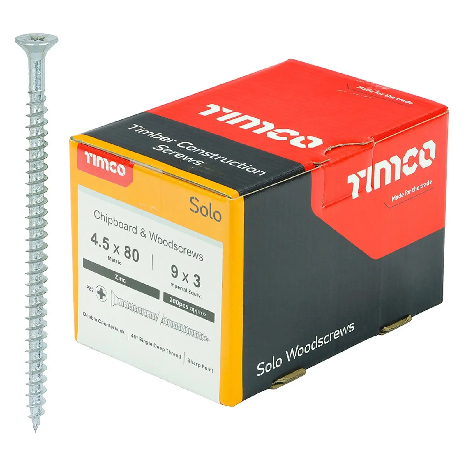 TIMCO SOLO Wood Screws Zinc Double Countersunk Pozi Boxed - Choose Size - Image 13
