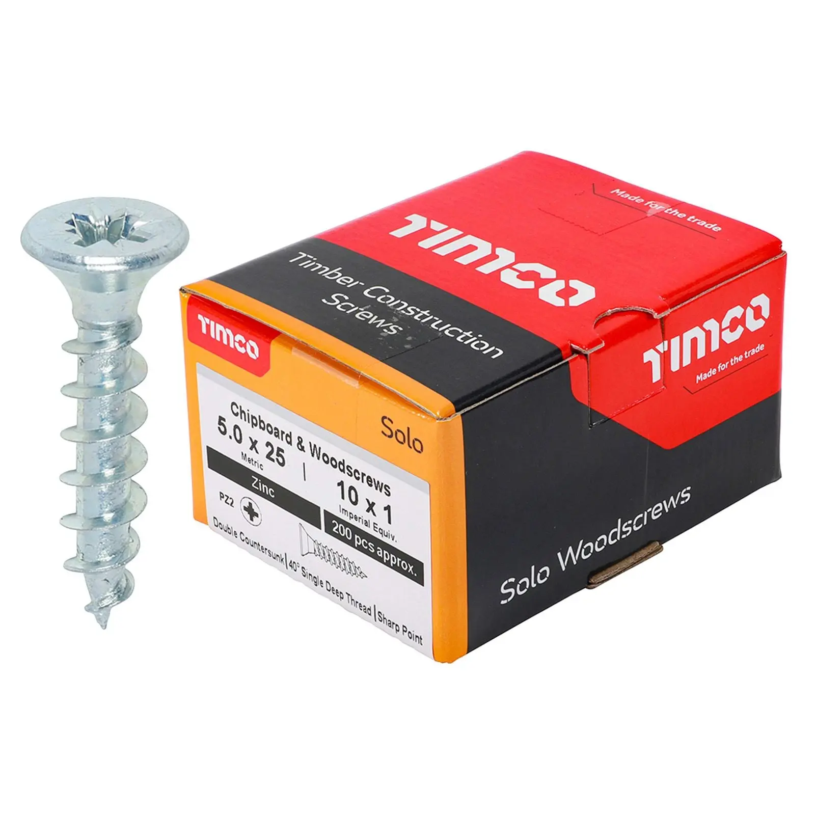TIMCO SOLO Wood Screws Zinc Double Countersunk Pozi Boxed - Choose Size - Image 15