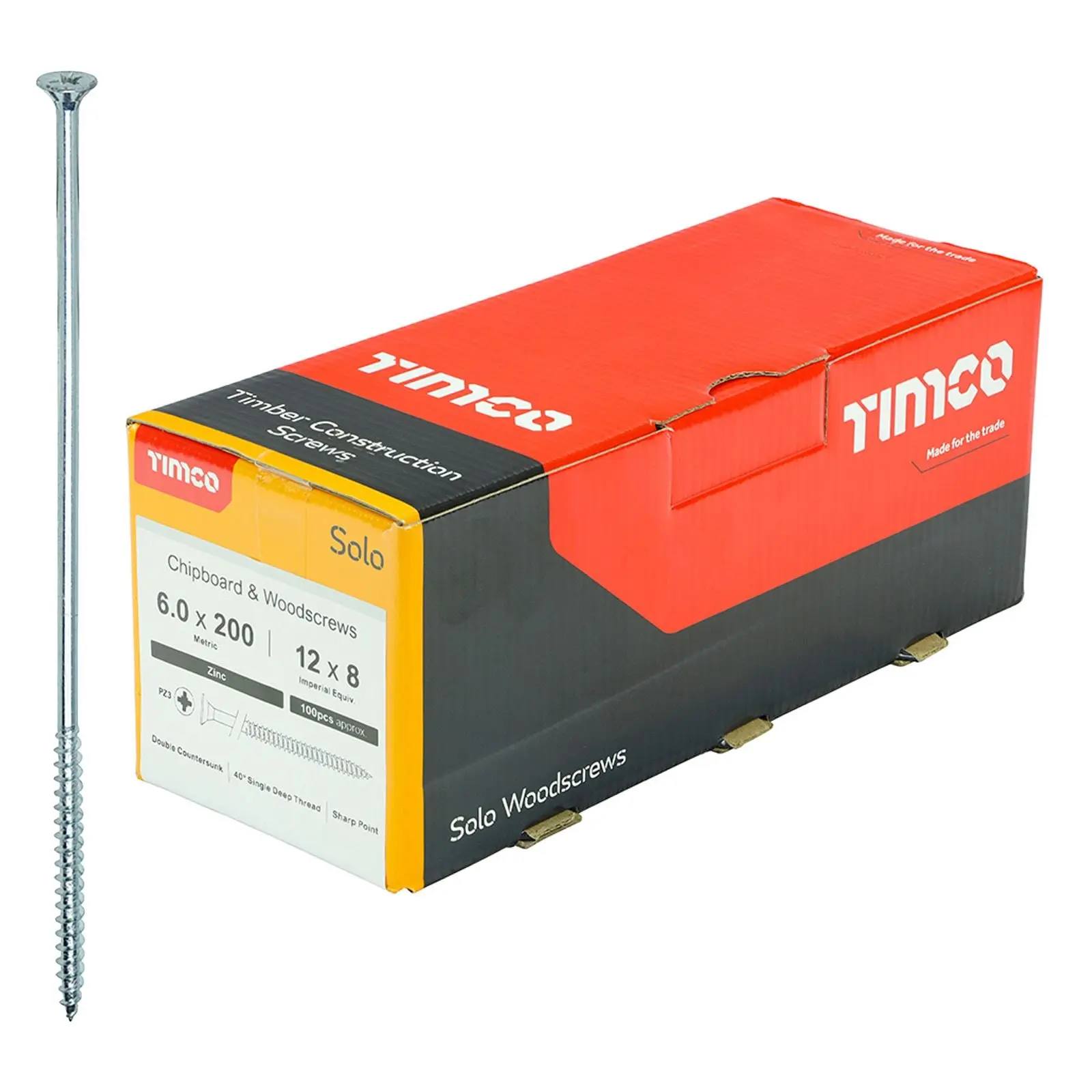 TIMCO SOLO Wood Screws Zinc Double Countersunk Pozi Boxed - Choose Size - Image 20