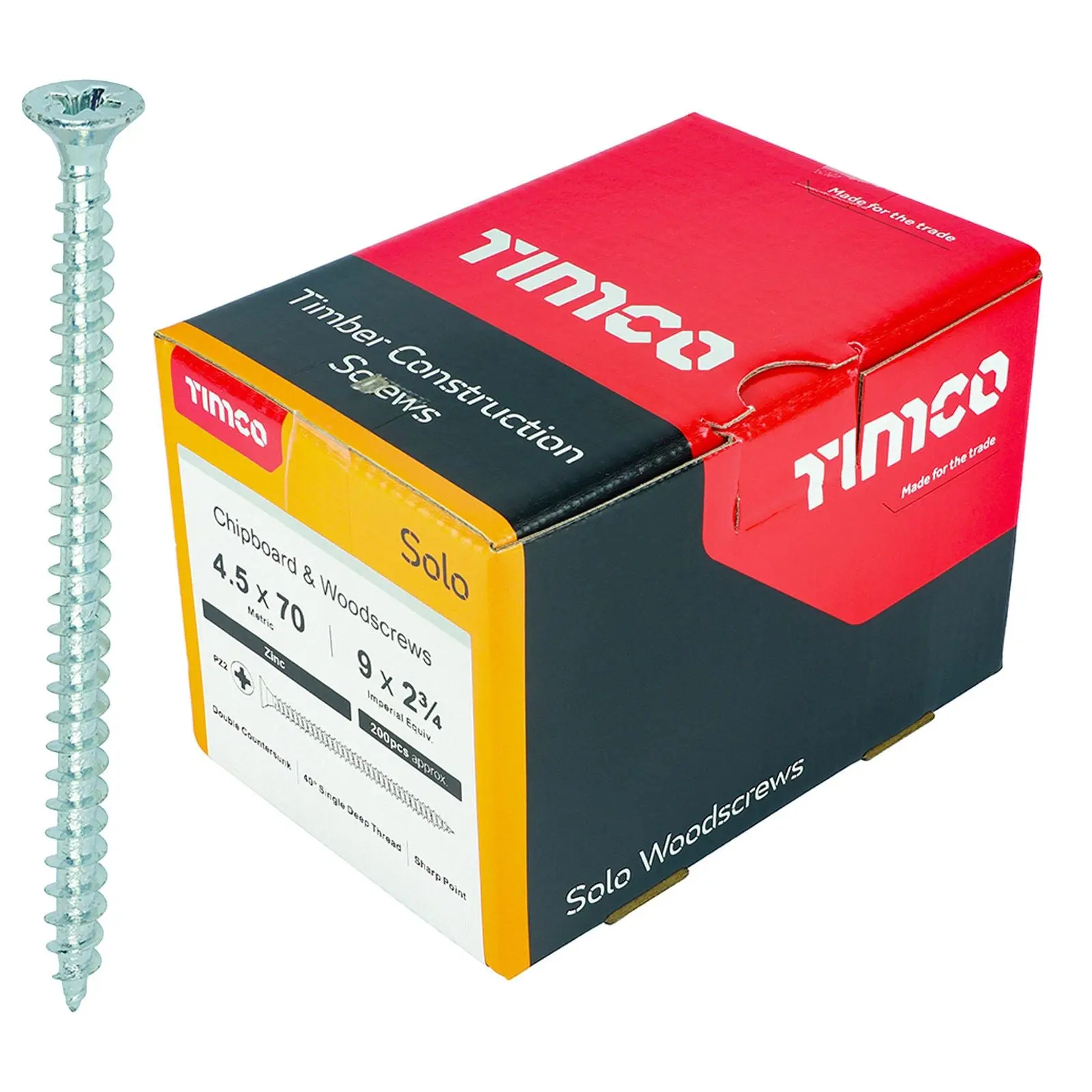 TIMCO SOLO Wood Screws Zinc Double Countersunk Pozi Boxed - Choose Size - Image 21