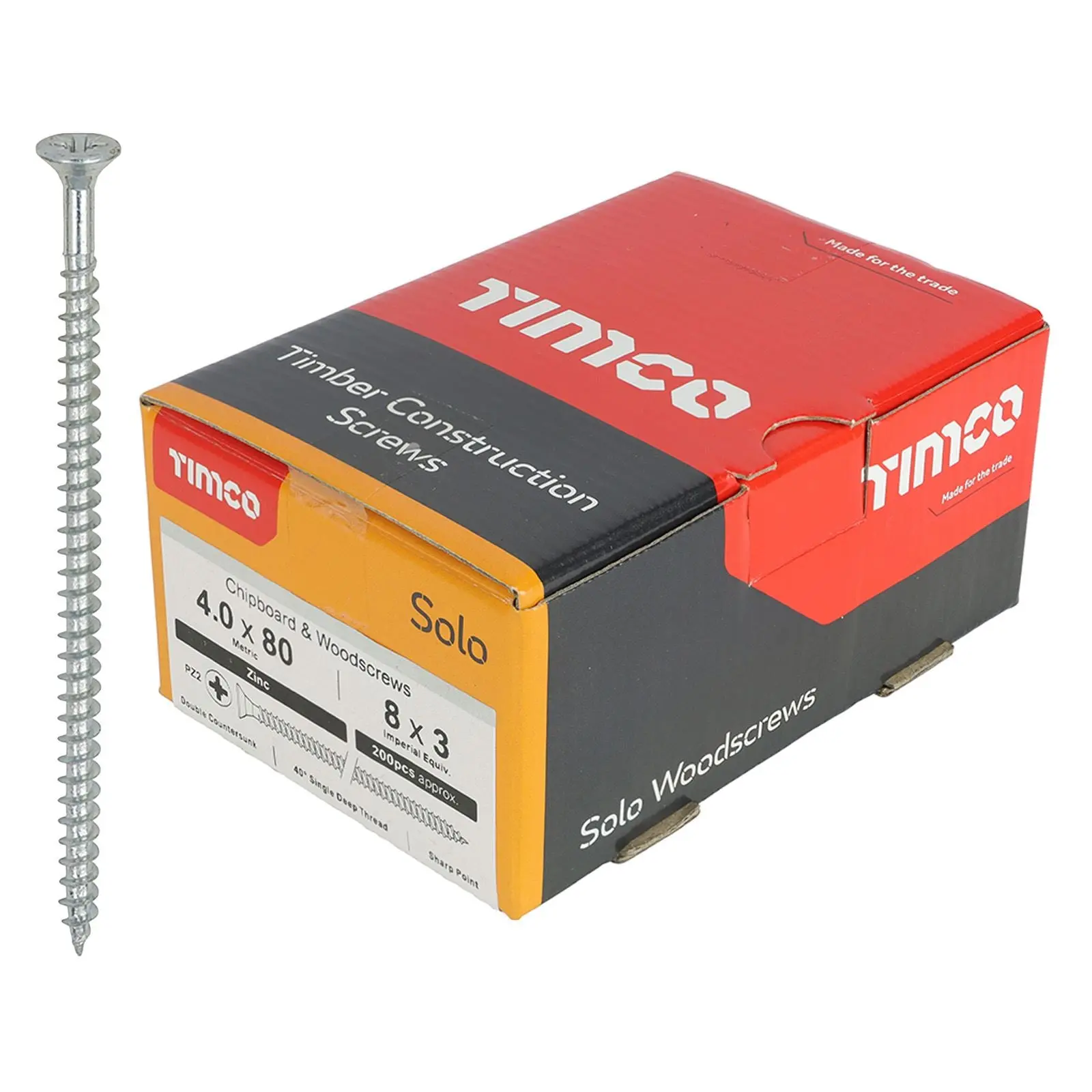 TIMCO SOLO Wood Screws Zinc Double Countersunk Pozi Boxed - Choose Size - Image 31