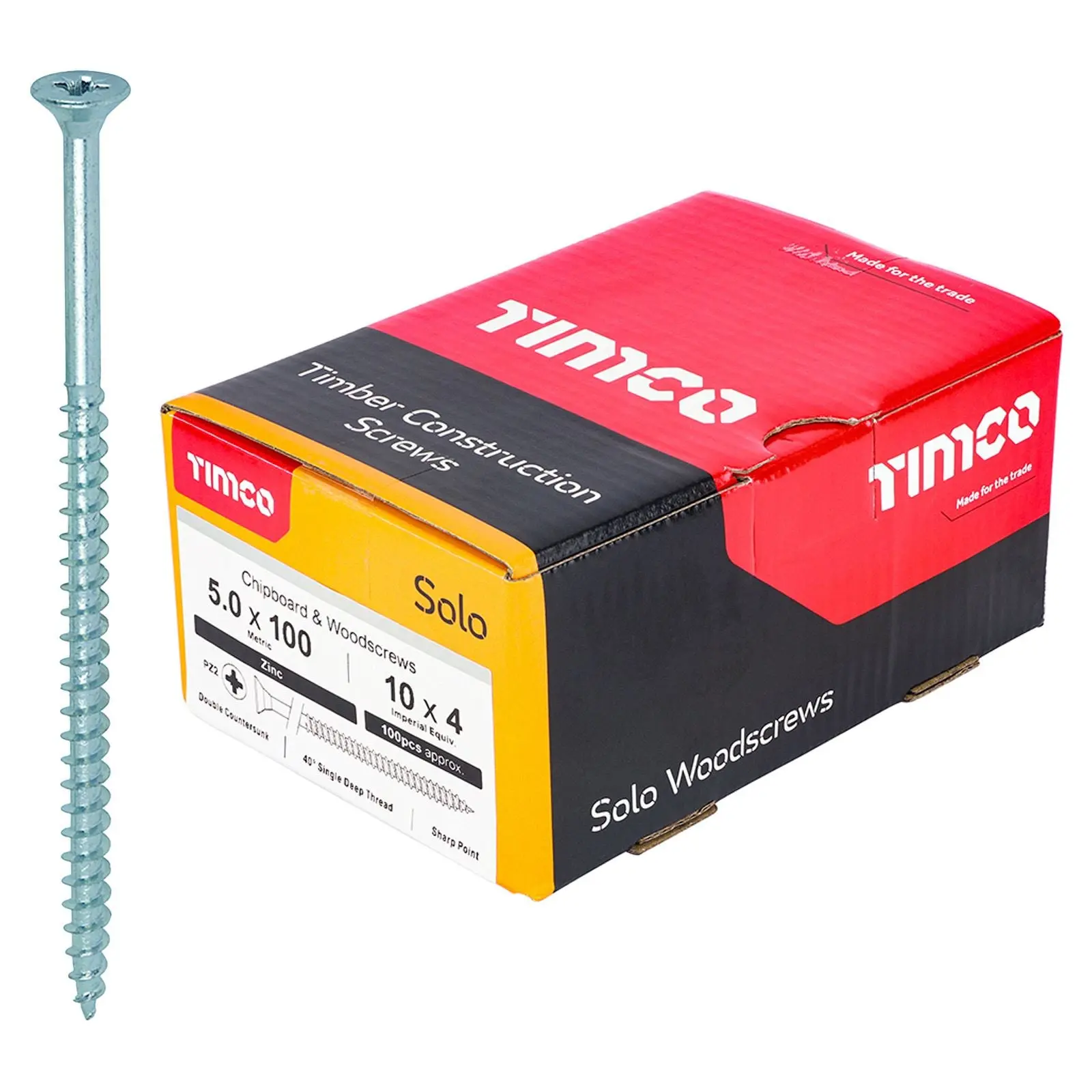 TIMCO SOLO Wood Screws Zinc Double Countersunk Pozi Boxed - Choose Size - Image 36