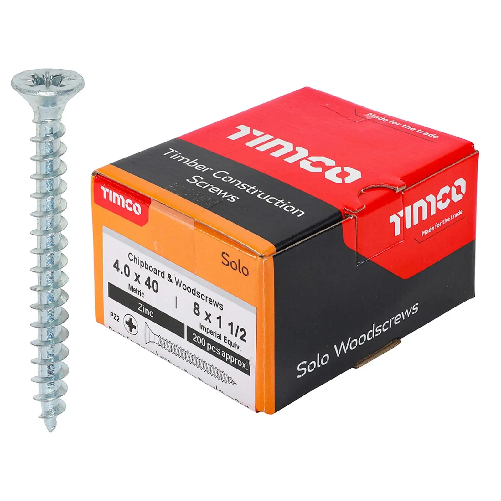TIMCO SOLO Wood Screws Zinc Double Countersunk Pozi Boxed - Choose Size - Image 38