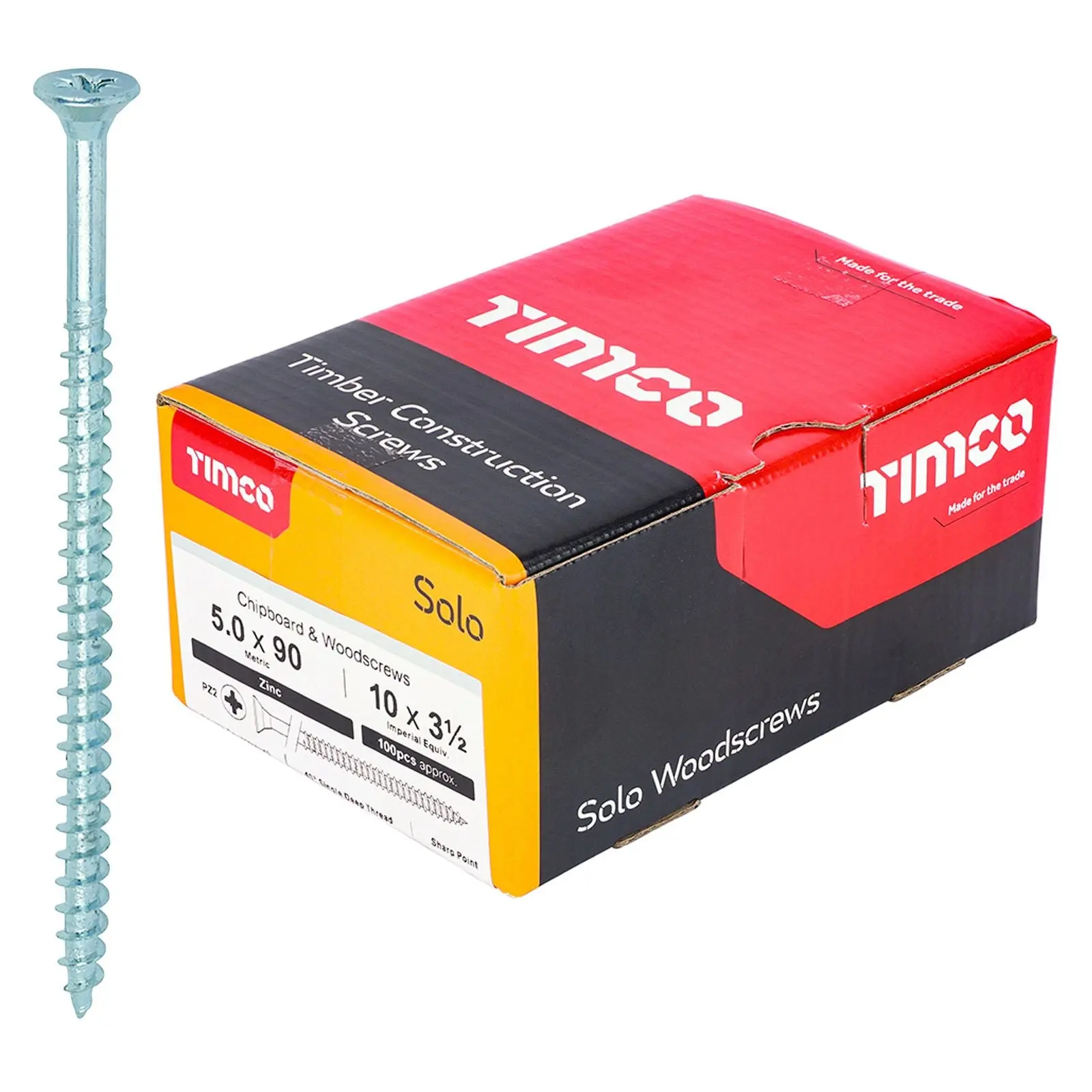 TIMCO SOLO Wood Screws Zinc Double Countersunk Pozi Boxed - Choose Size - Image 39
