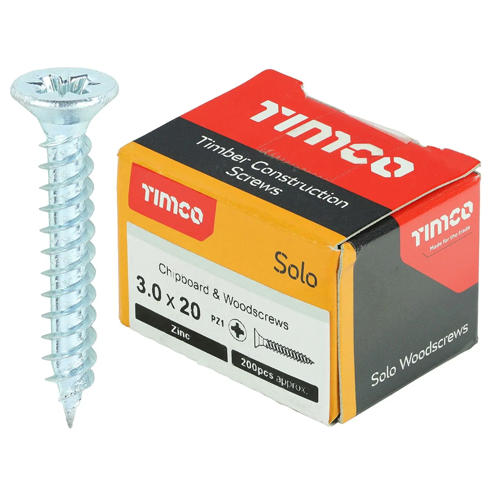 TIMCO SOLO Wood Screws Zinc Double Countersunk Pozi Boxed - Choose Size - Image 42