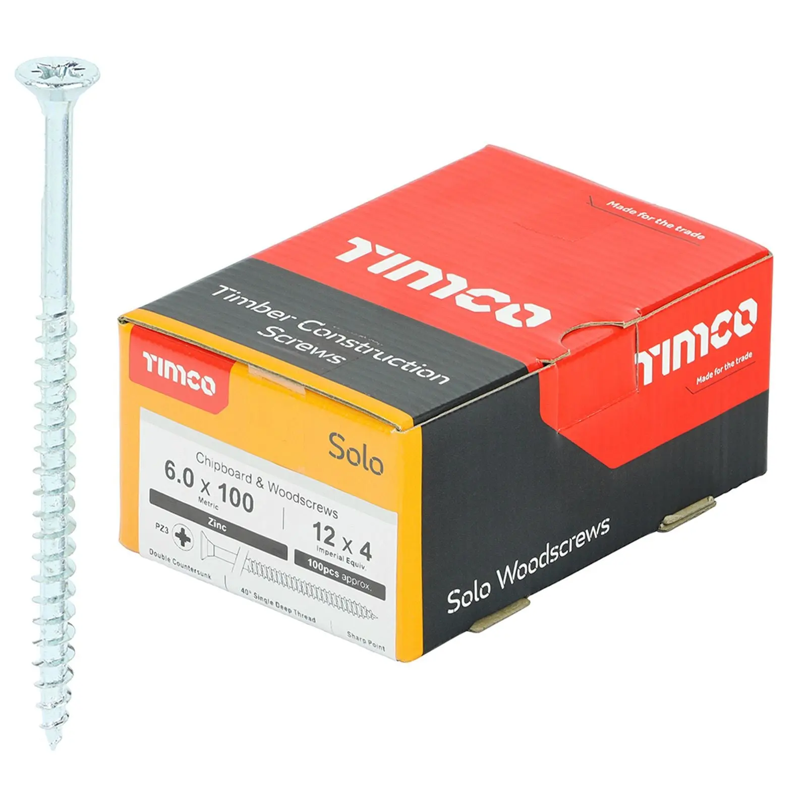 TIMCO SOLO Wood Screws Zinc Double Countersunk Pozi Boxed - Choose Size - Image 6