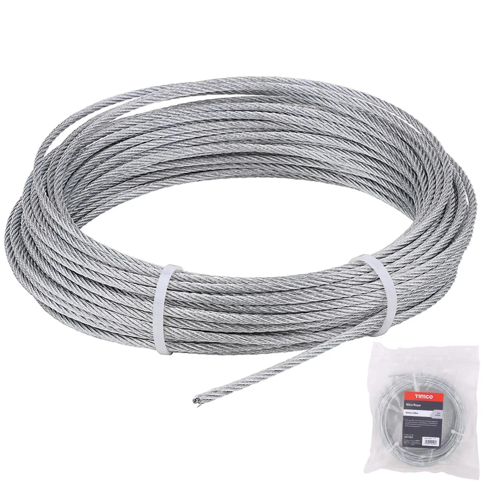 TIMCO Wire Rope Zinc Plated 7x7 Construction - Choose Size - Image 3