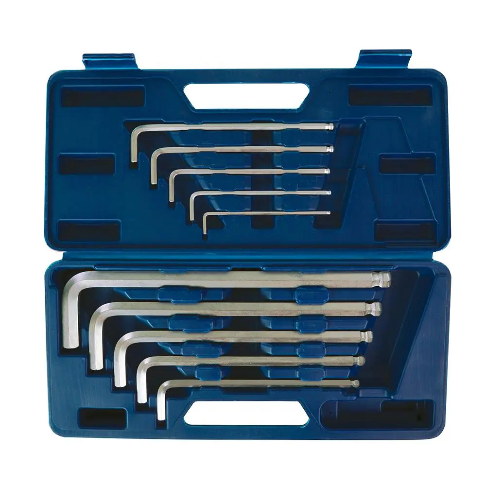 Silverline Extra Long Hex Key Set Ball End 10 Piece 3-17mm - Image 2