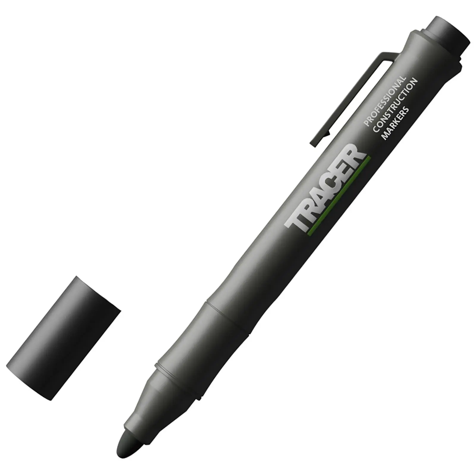 TRACER Clog Free Permanent Marker Pen Black Bullet Point Pack of 20 Pens - Image 2