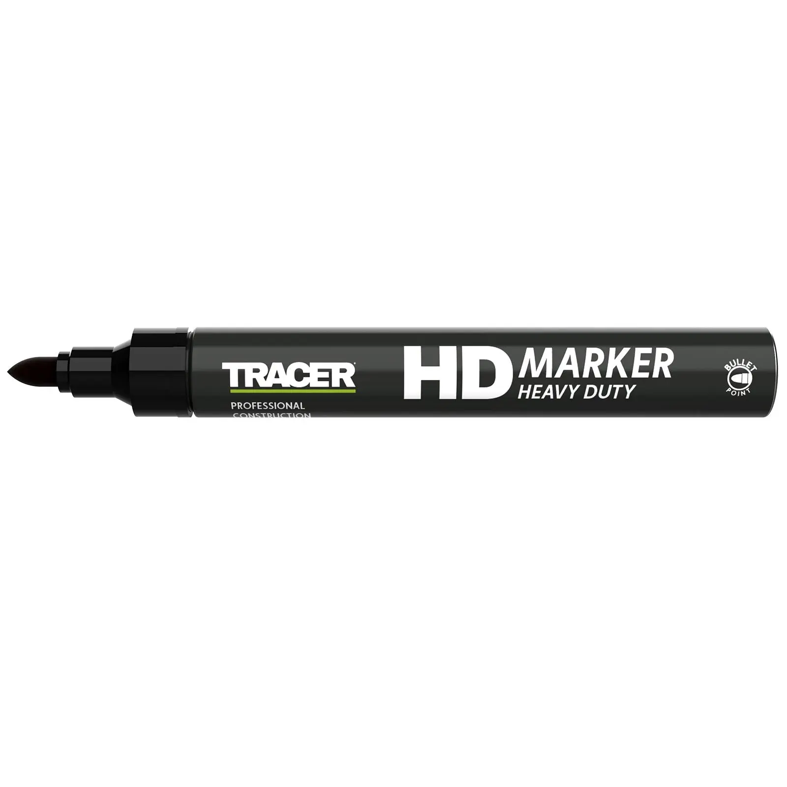 TRACER Heavy Duty Permanent Marker Pen Black 1-3mm Bullet Point - Image 6