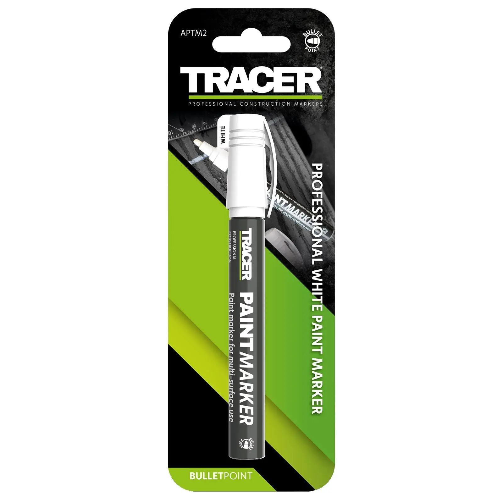 TRACER Paint Marker White 1-3mm Bullet Point - Image 2
