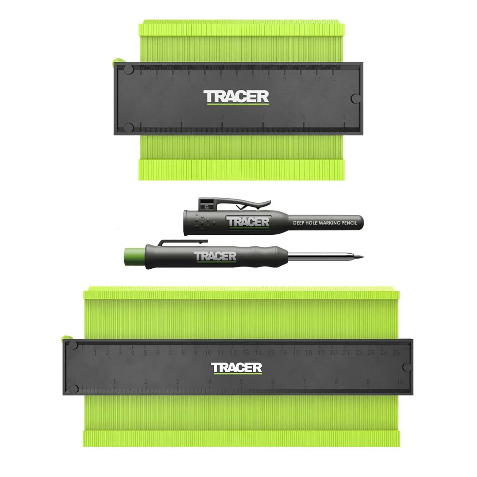 TRACER Procontour Gauge Marking Kit With Deep Hole Pencil 130mm 5" 250mm 10