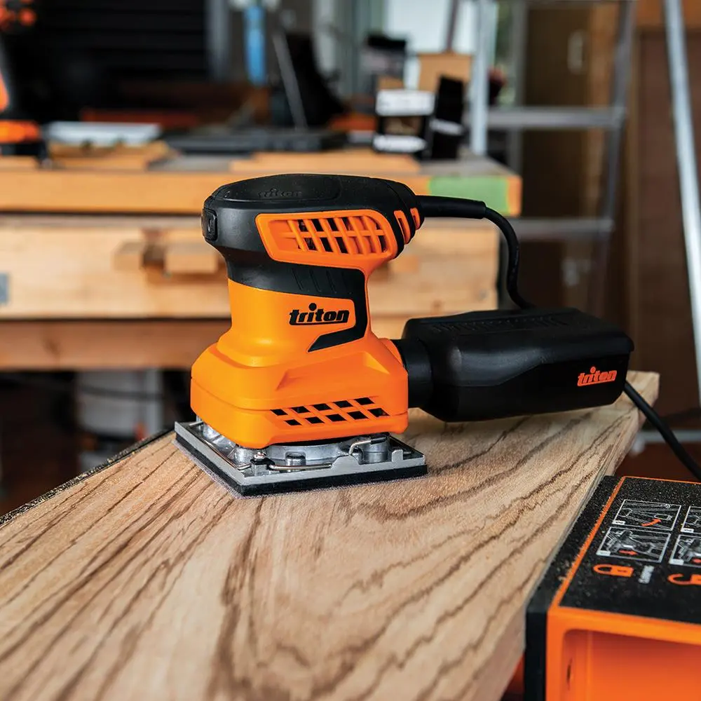 Triton 200W Orbital Palm Sander 1/4 Sheet TQTRSS 389621 - Image 10
