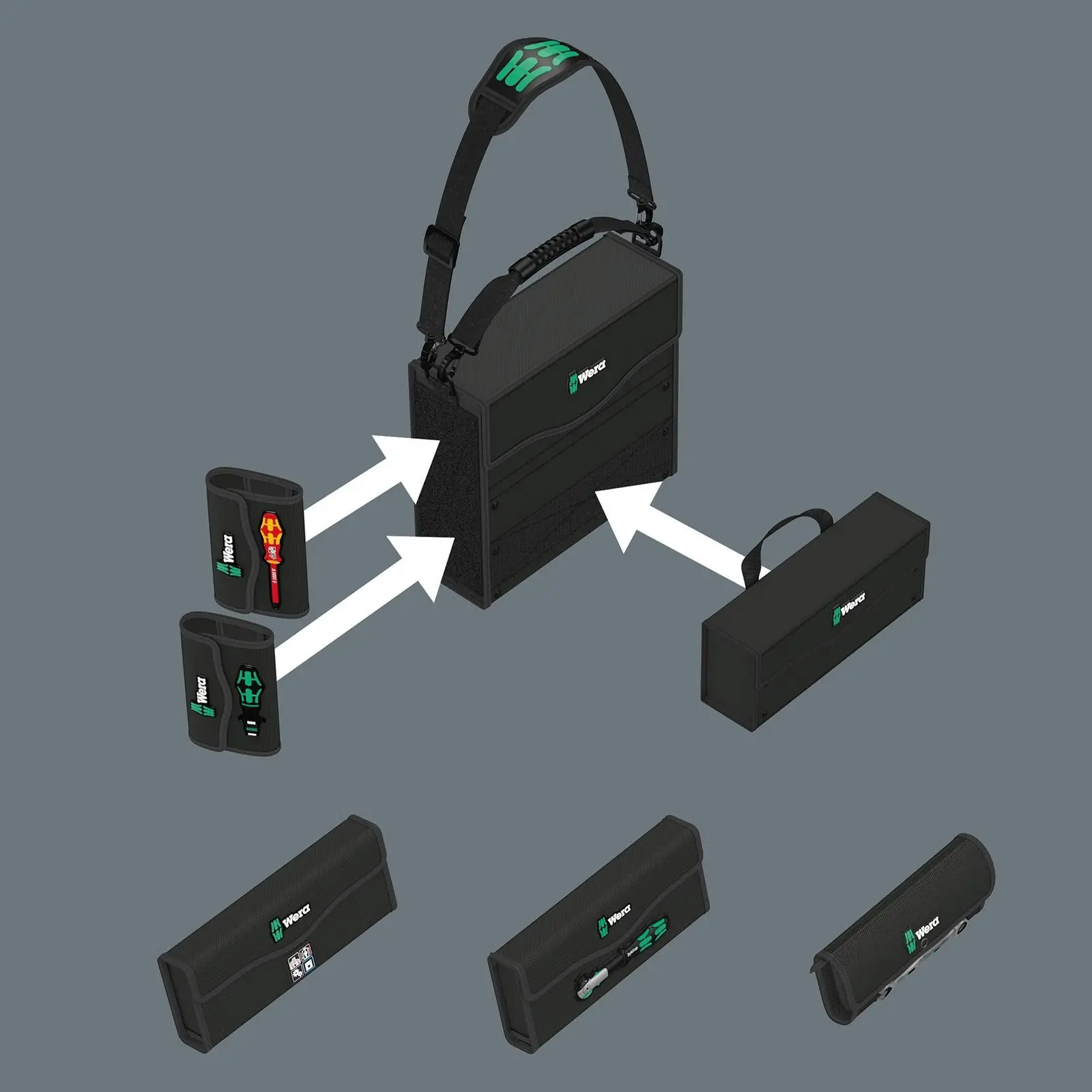 Wera 2go 2 Tool Container 3 Piece Tool Storage Bag - Image 8