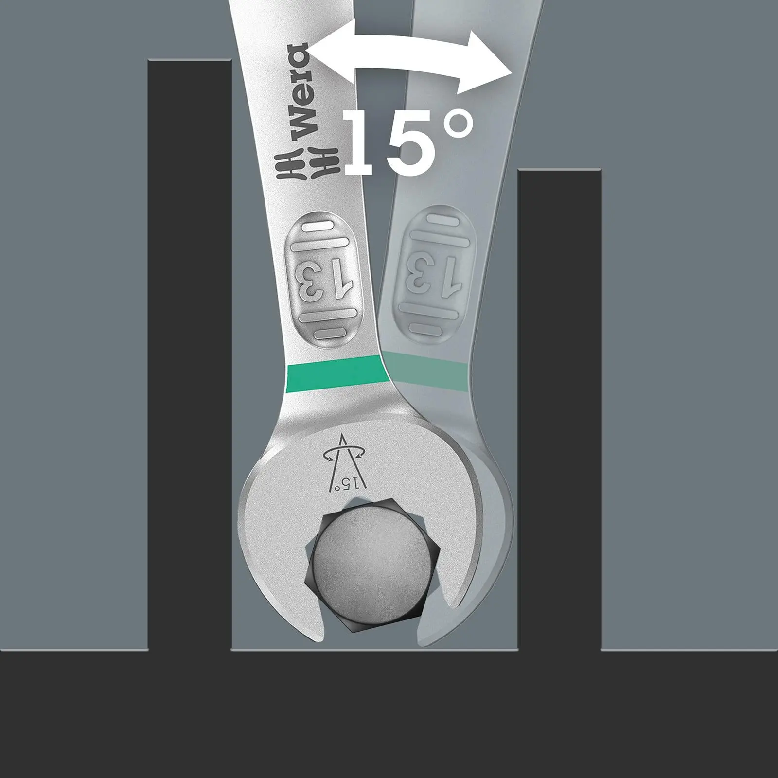 Wera 6003 Joker 11 Set 1 Combination Spanner Wrench 11 Piece 8-19mm in Case - Image 5