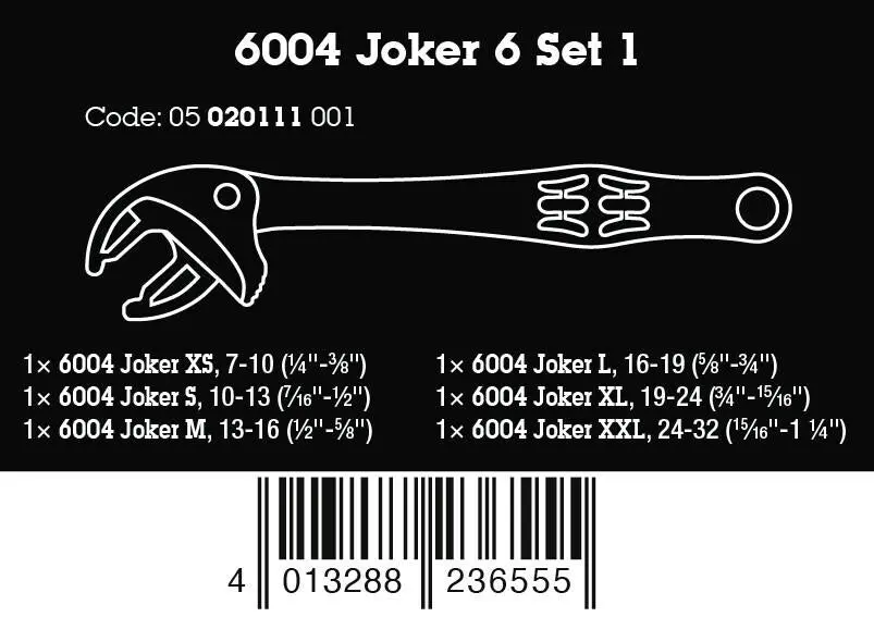 Wera 6004 Joker 6 Set 1 Self Setting Ratchet Spanner Set 7-32mm in Case 6 Pieces - Image 9