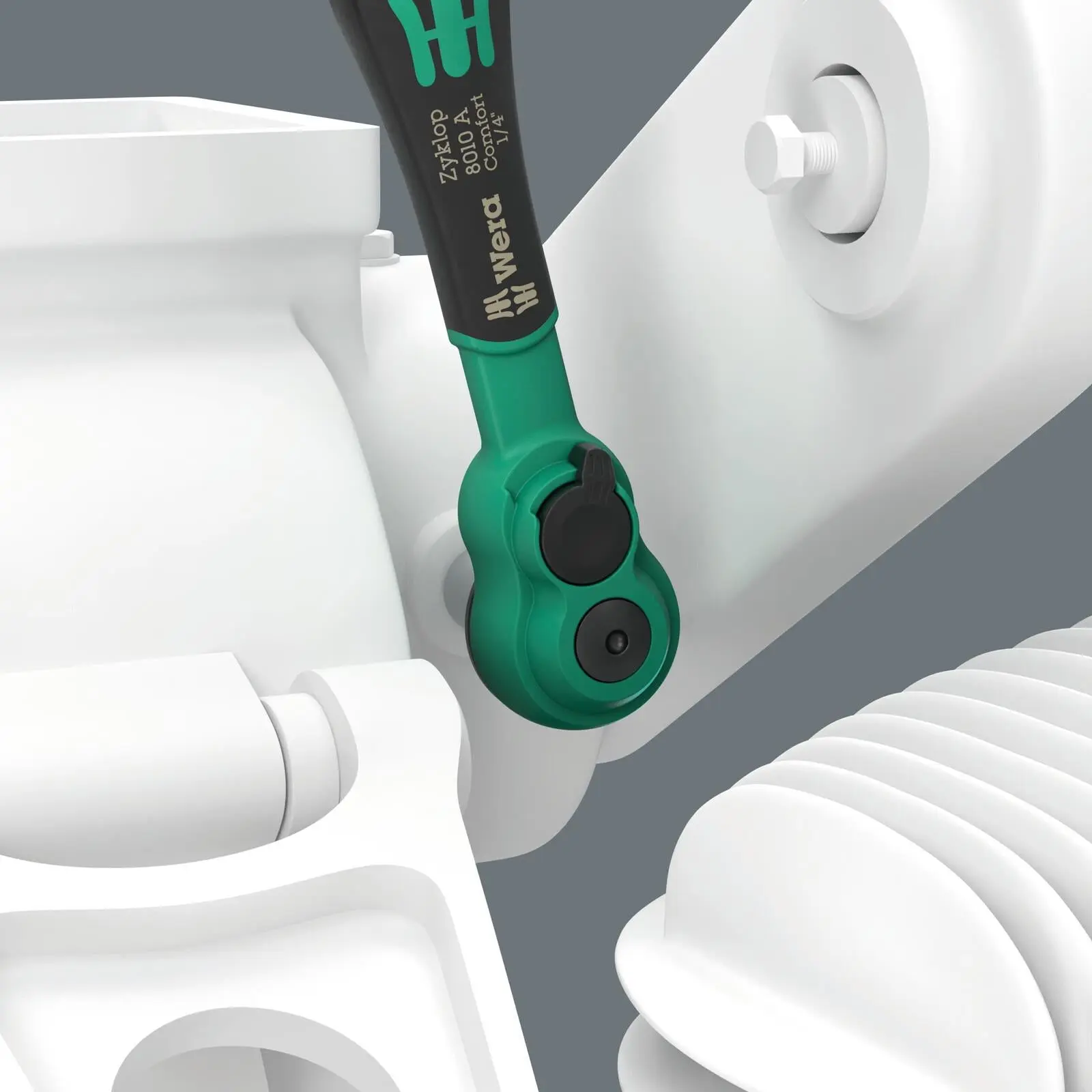 Wera 8100 SA 13 Zyklop Comfort Ratchet Set Reversible 1/4" Drive Metric in Case 15 Pieces - Image 3