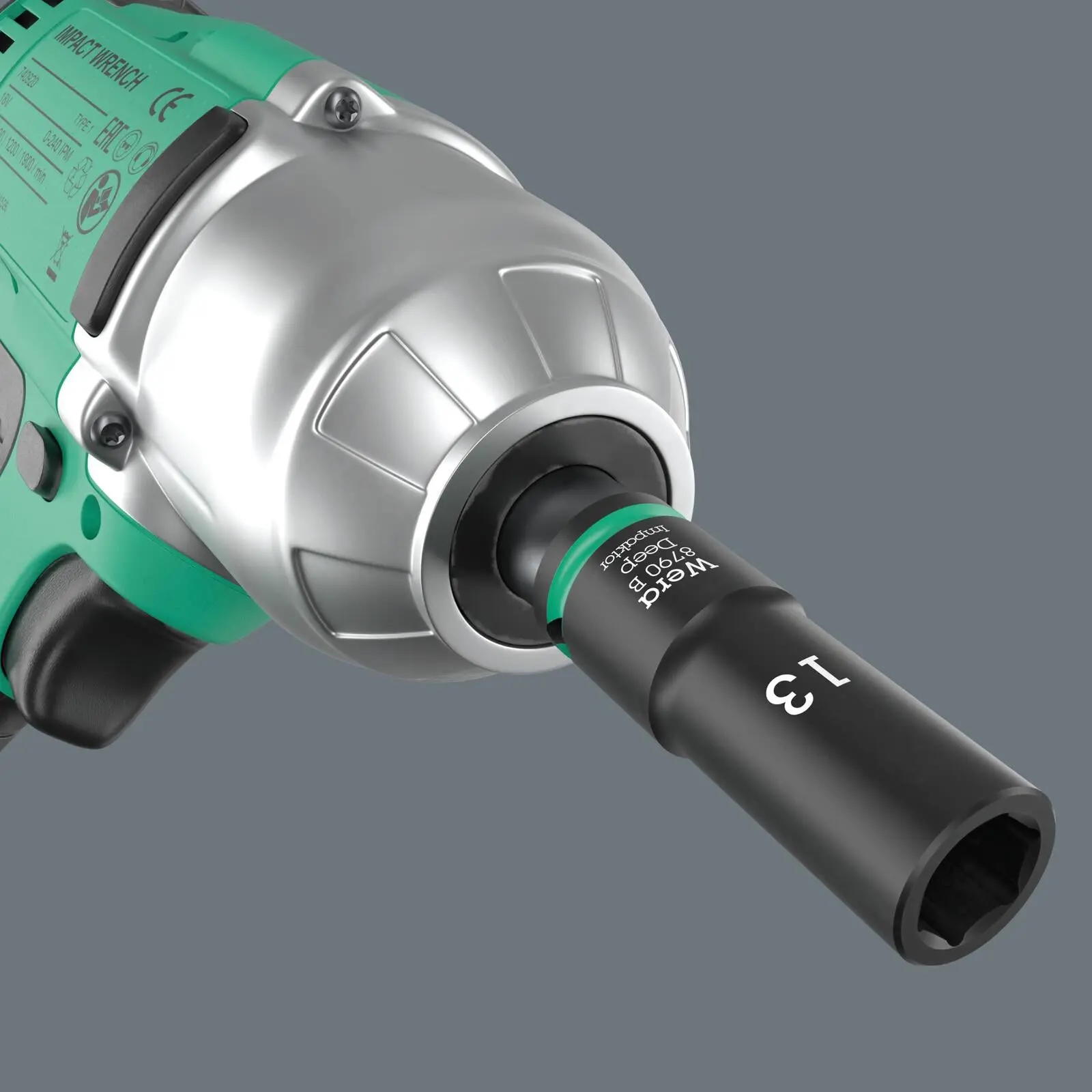 Wera 9728 Foam Insert Zyklop B 3/8" Drive Impaktor Deep Socket Set 1 8-24mm 15 Pieces - Image 4