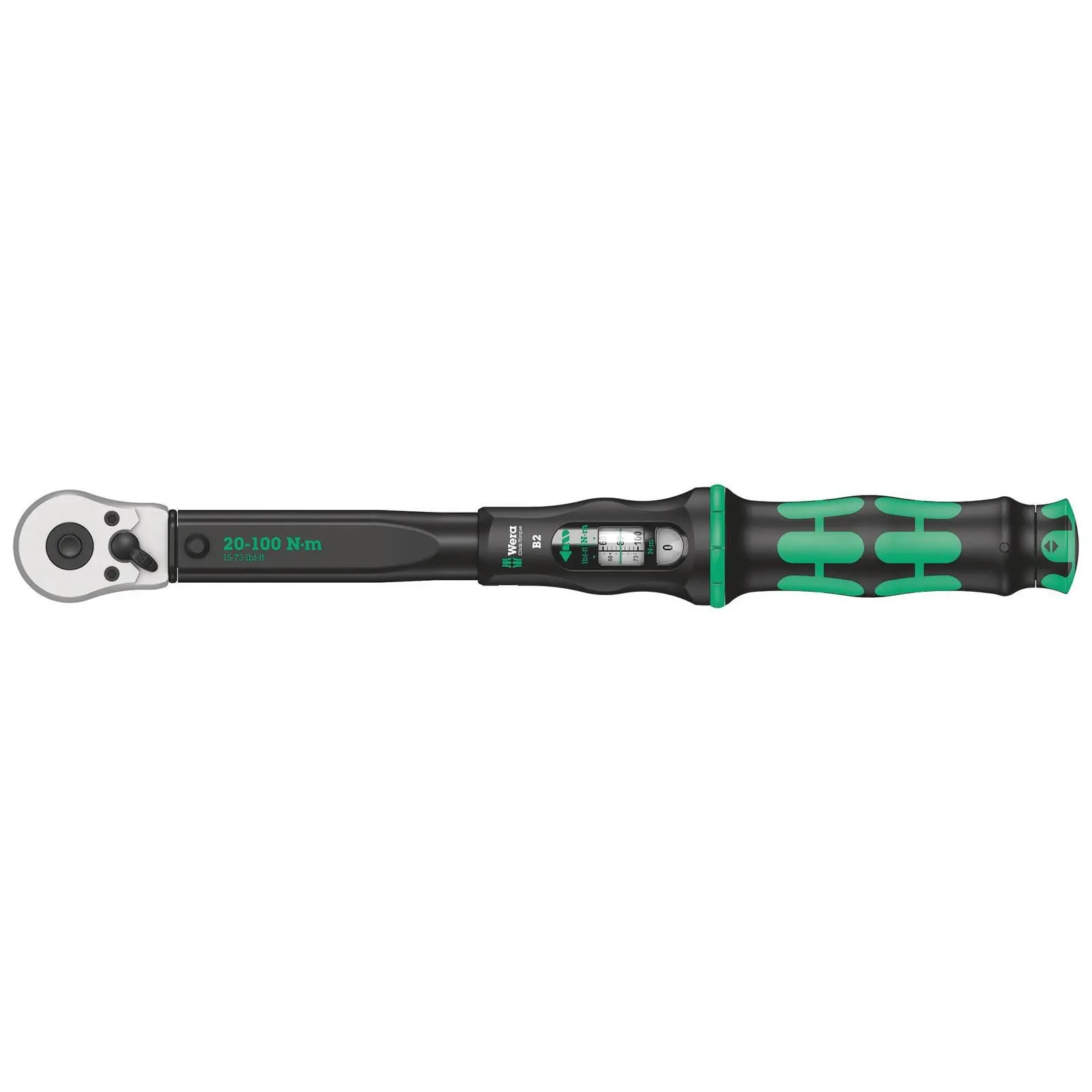 Wera Click Torque B 2 Torque Wrench 3/8" Drive with Reversible Ratchet 20-100 Nm