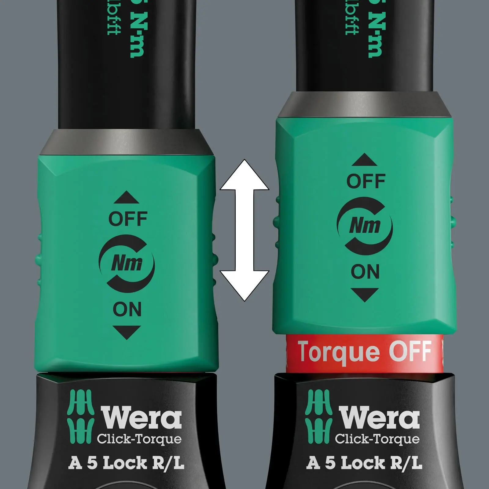Wera Click Torque Lock Wrench A 5 R/L Reversible Ratchet 2.5-25 Nm 1/4" Drive Reversible Torque Operation - Image 7